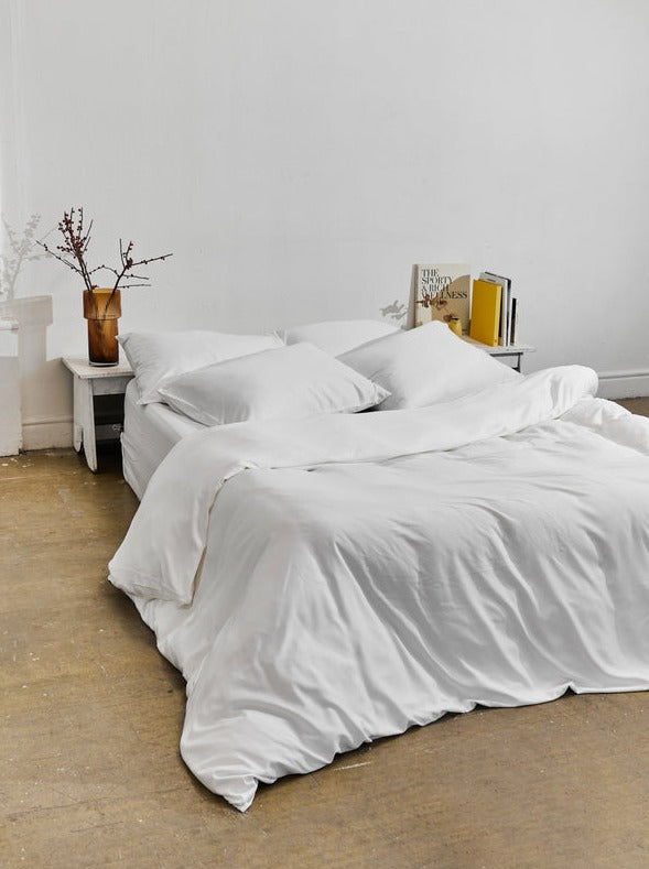 white bedding