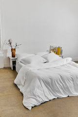 white bedding