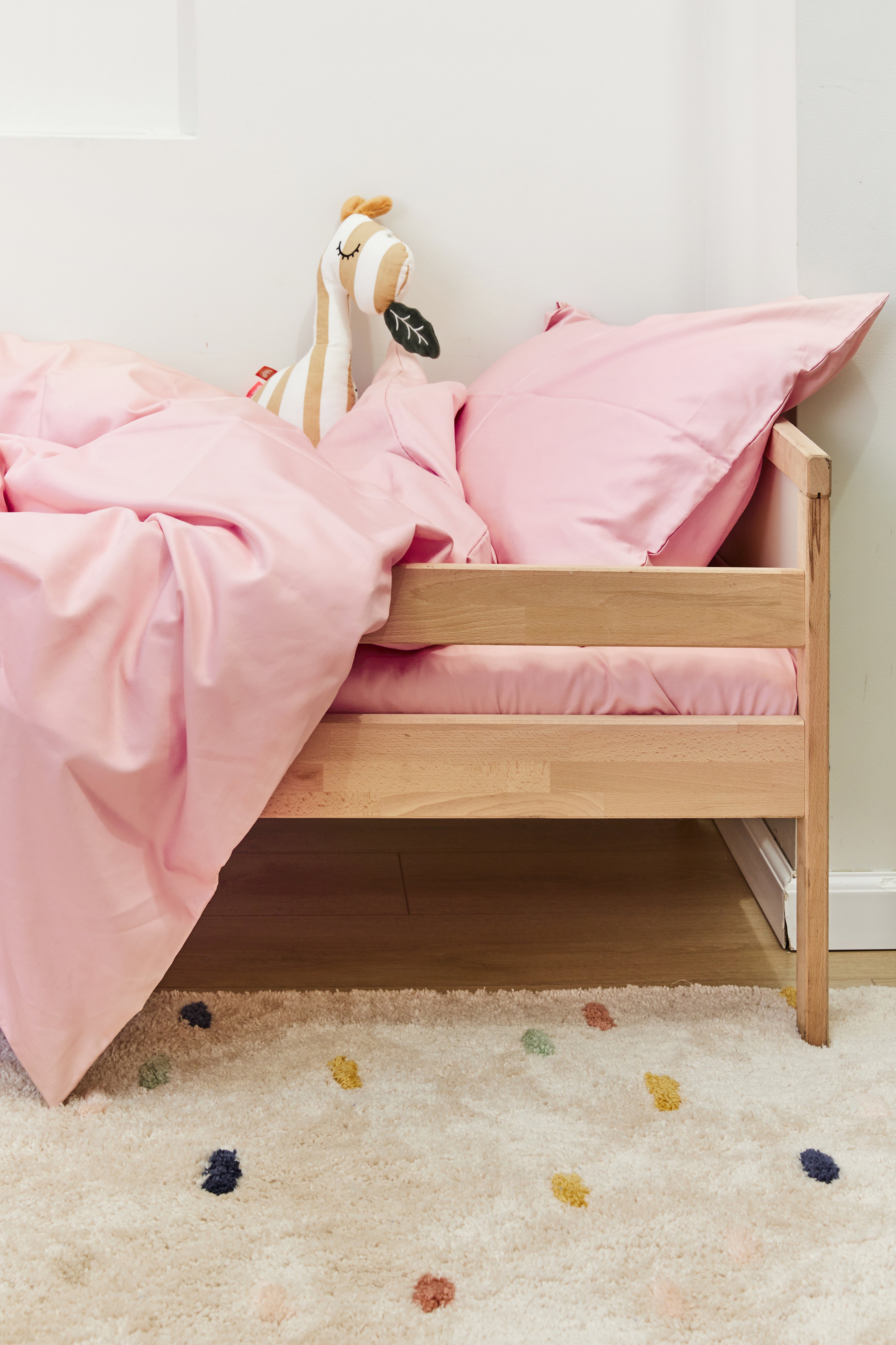 סט מצעי סאטן 500 ילדים Pink Himalayan