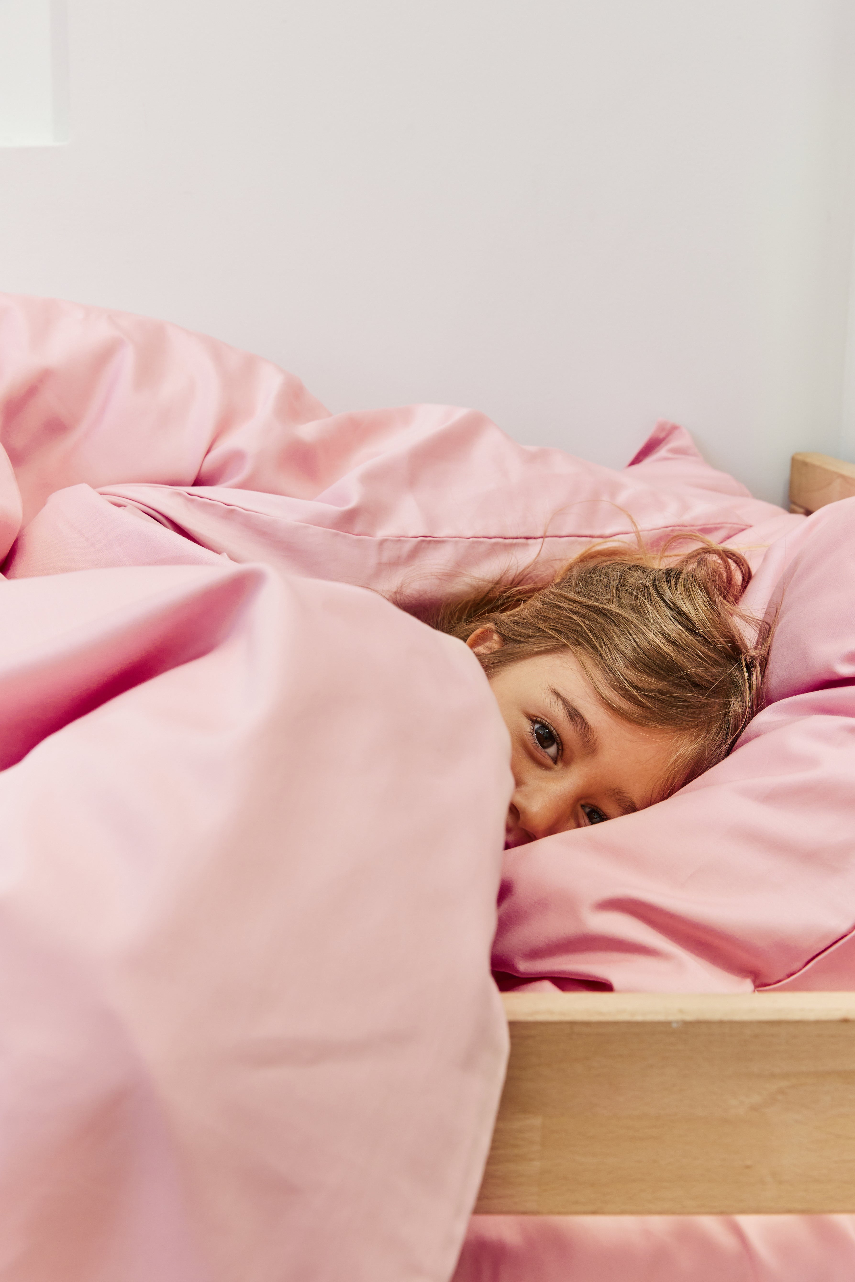 סט מצעי סאטן 500 ילדים Pink Himalayan