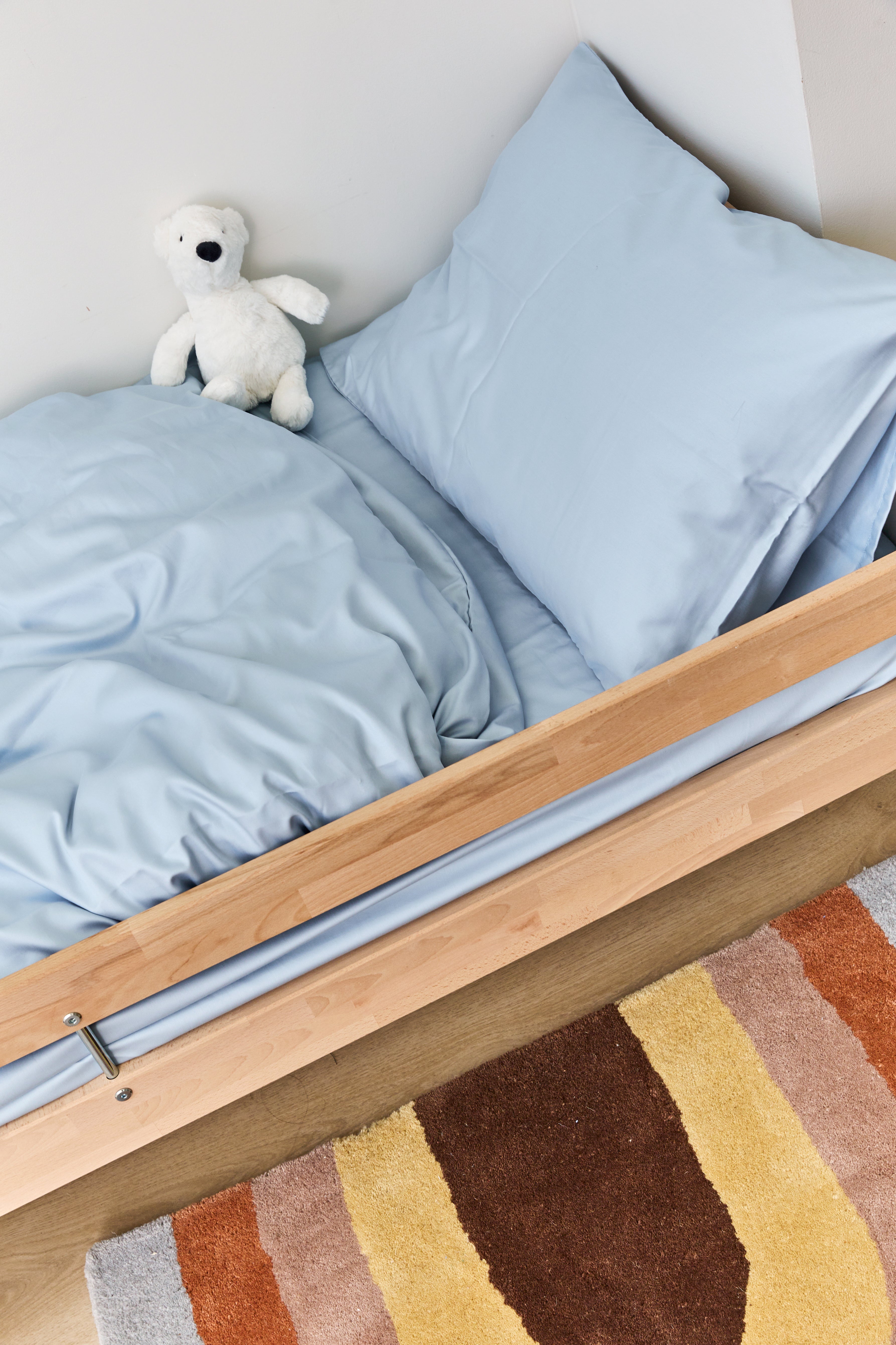 סט מצעי סאטן 500 ילדים Baby Blue