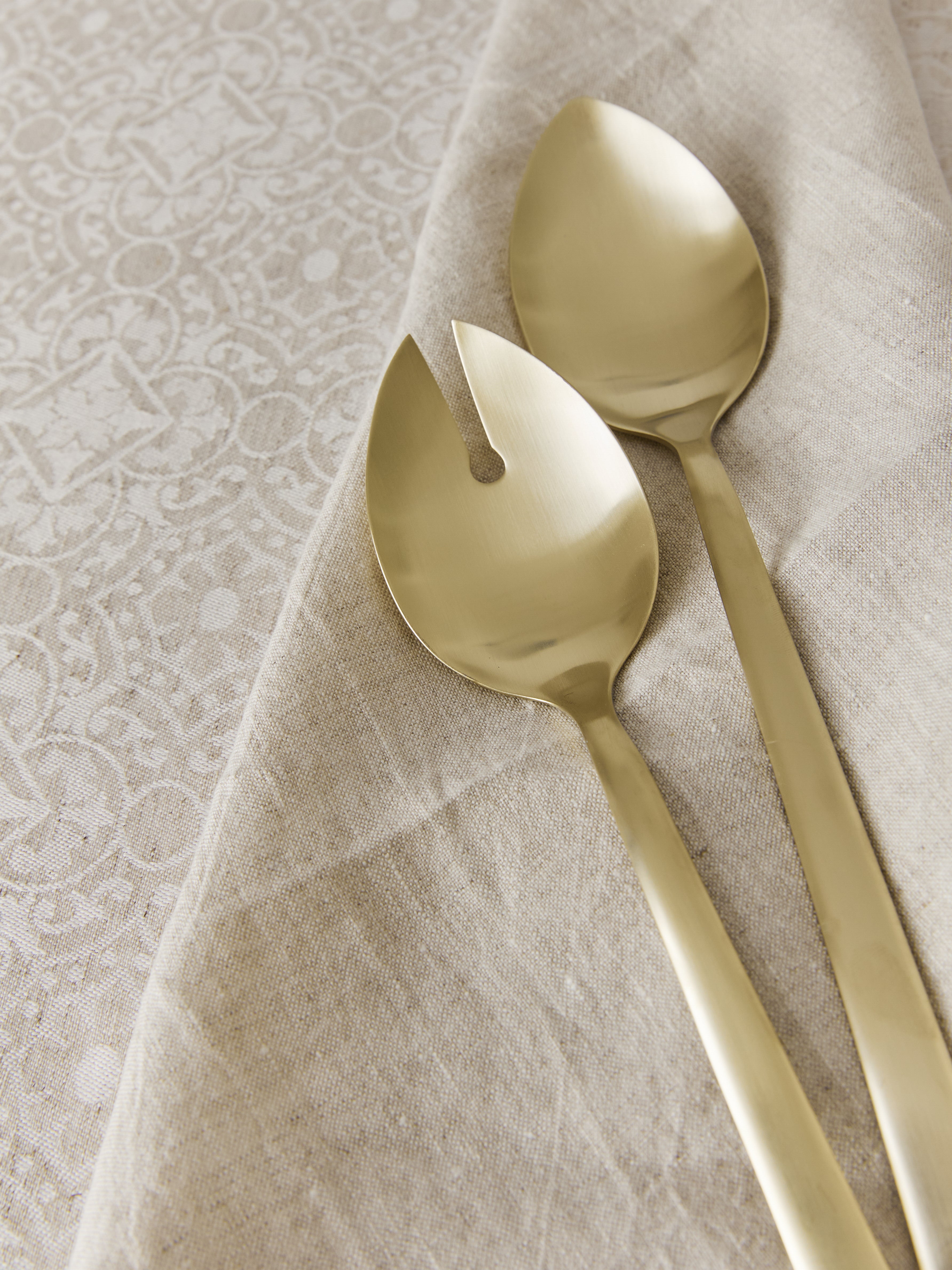 matte.champagne salad spoon