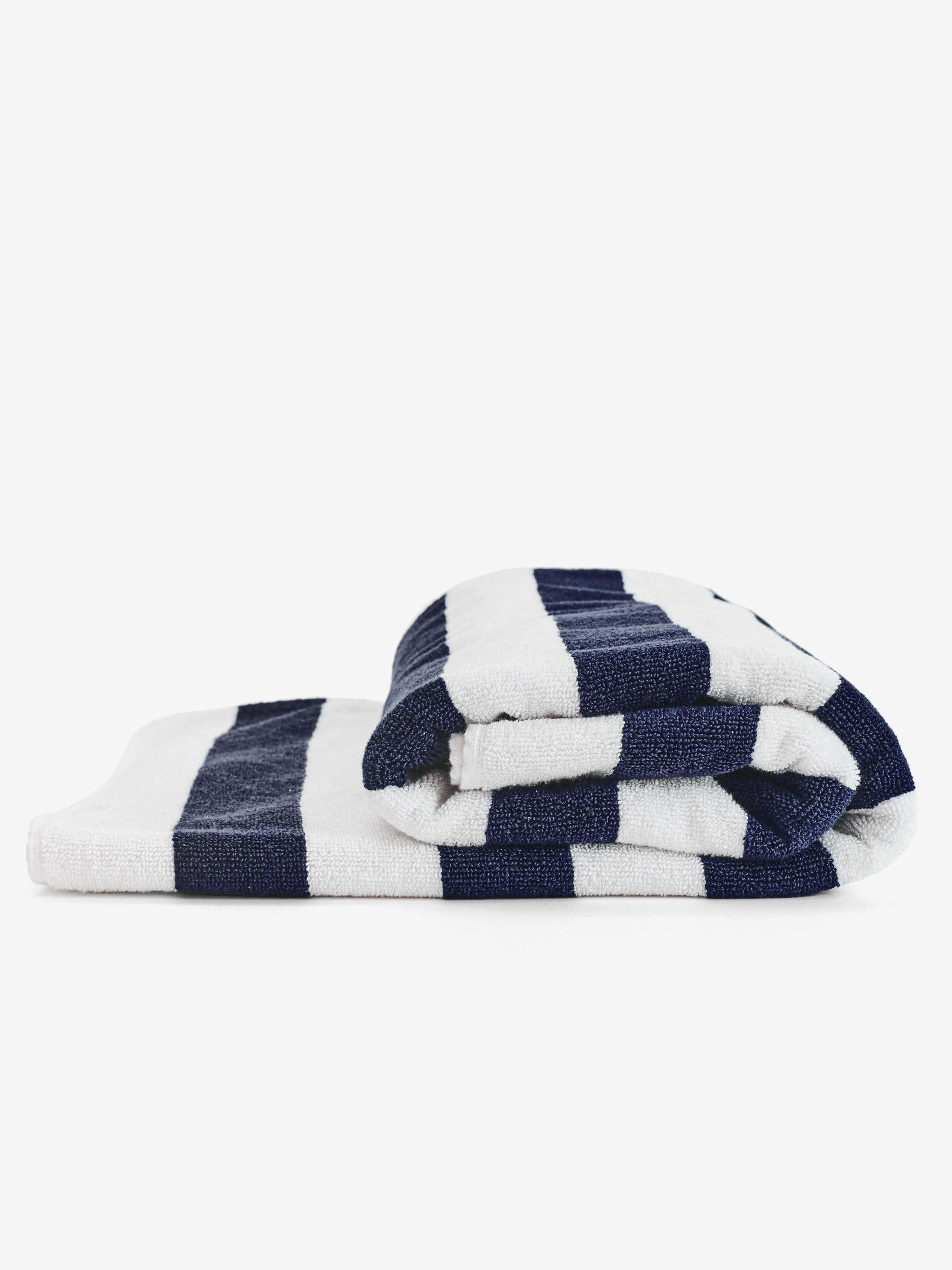 מארז זוג מגבות חוף Navy Stripes