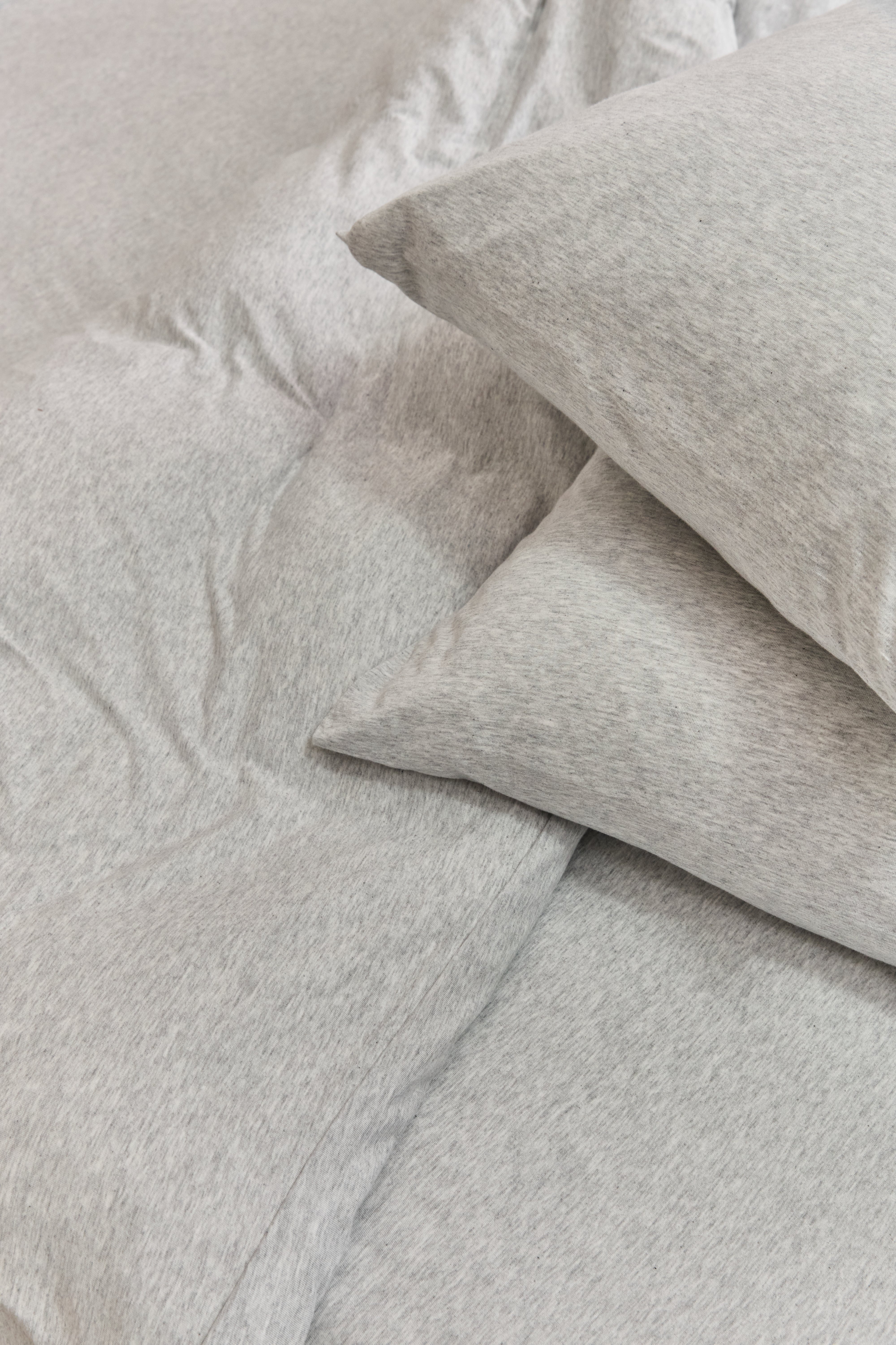 סט מצעי ג'רסי במבוק Light Gray Malange