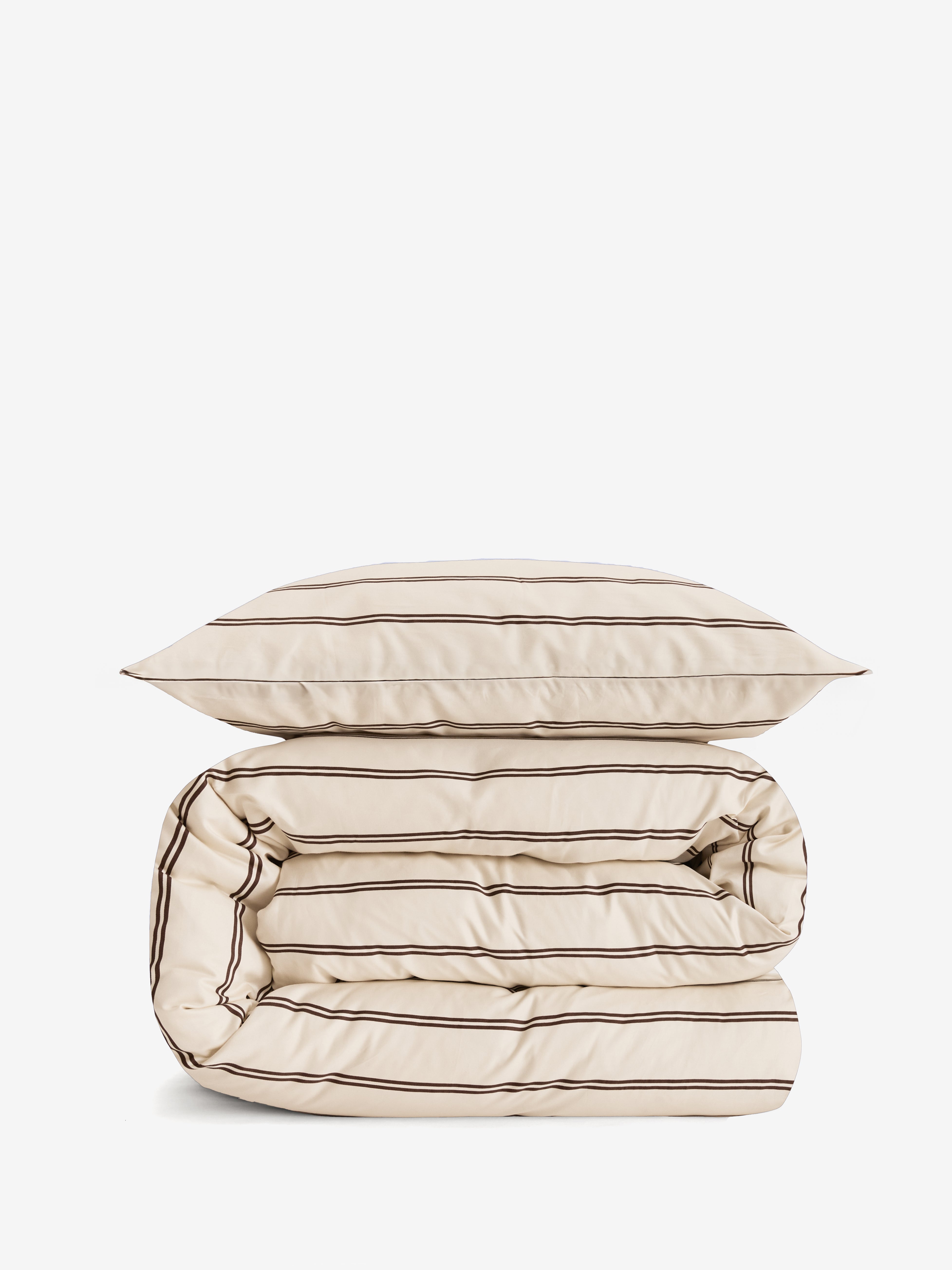 סט מצעי סאטן 500 Brown Stripes