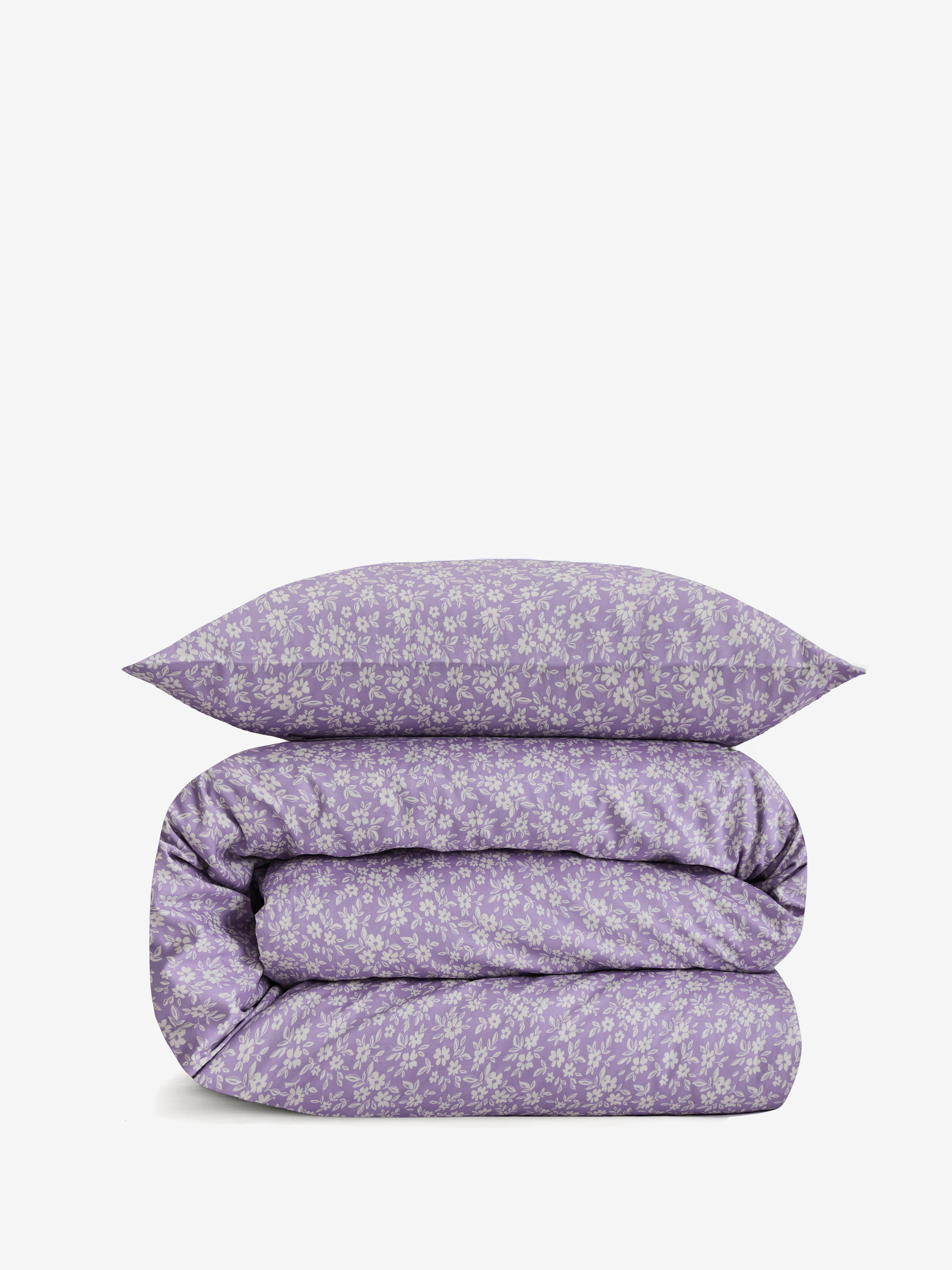 סט מצעי סאטן 500 Purple Flowers