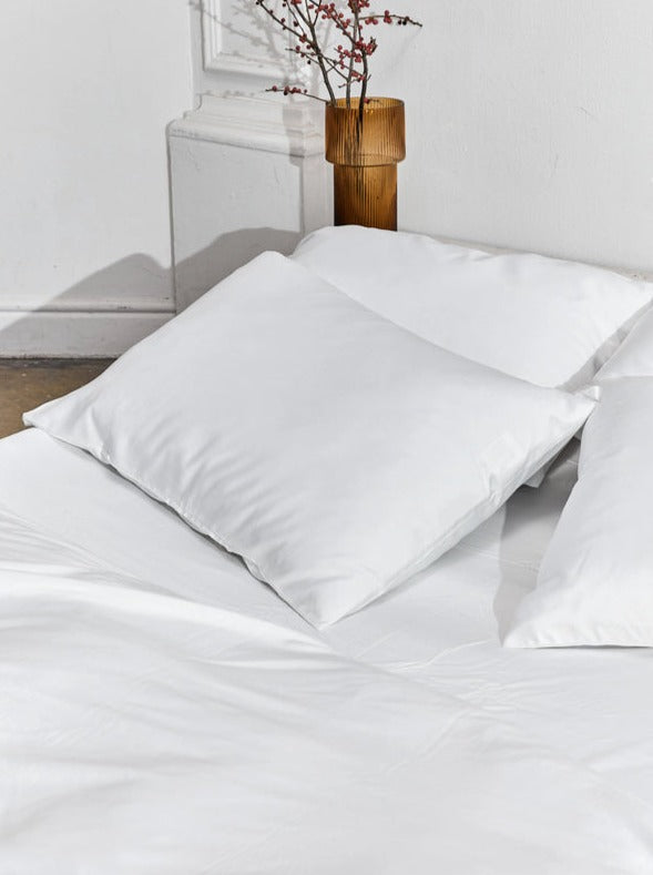 white bedding