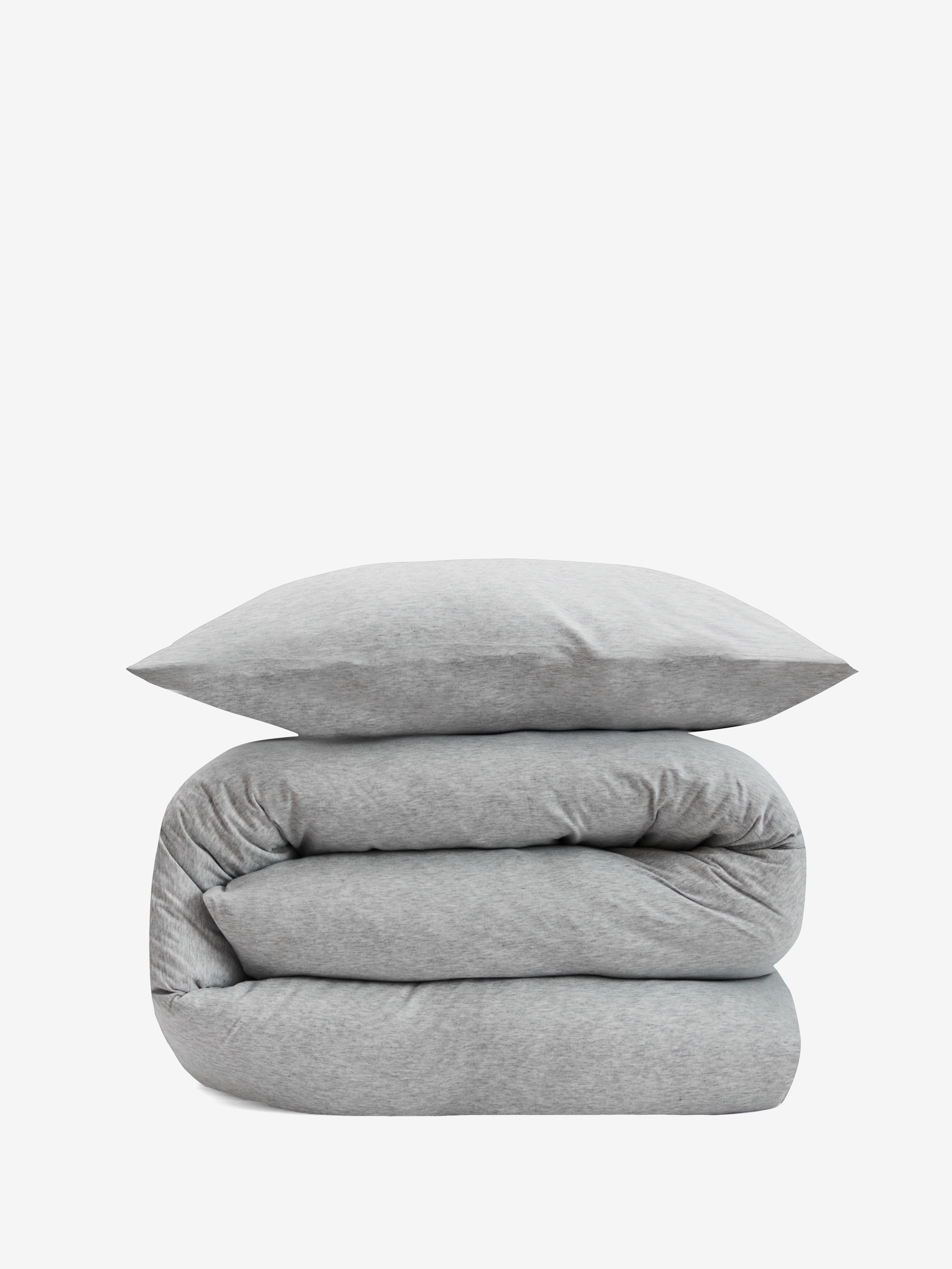 סט מצעי ג'רסי במבוק Light Gray Malange