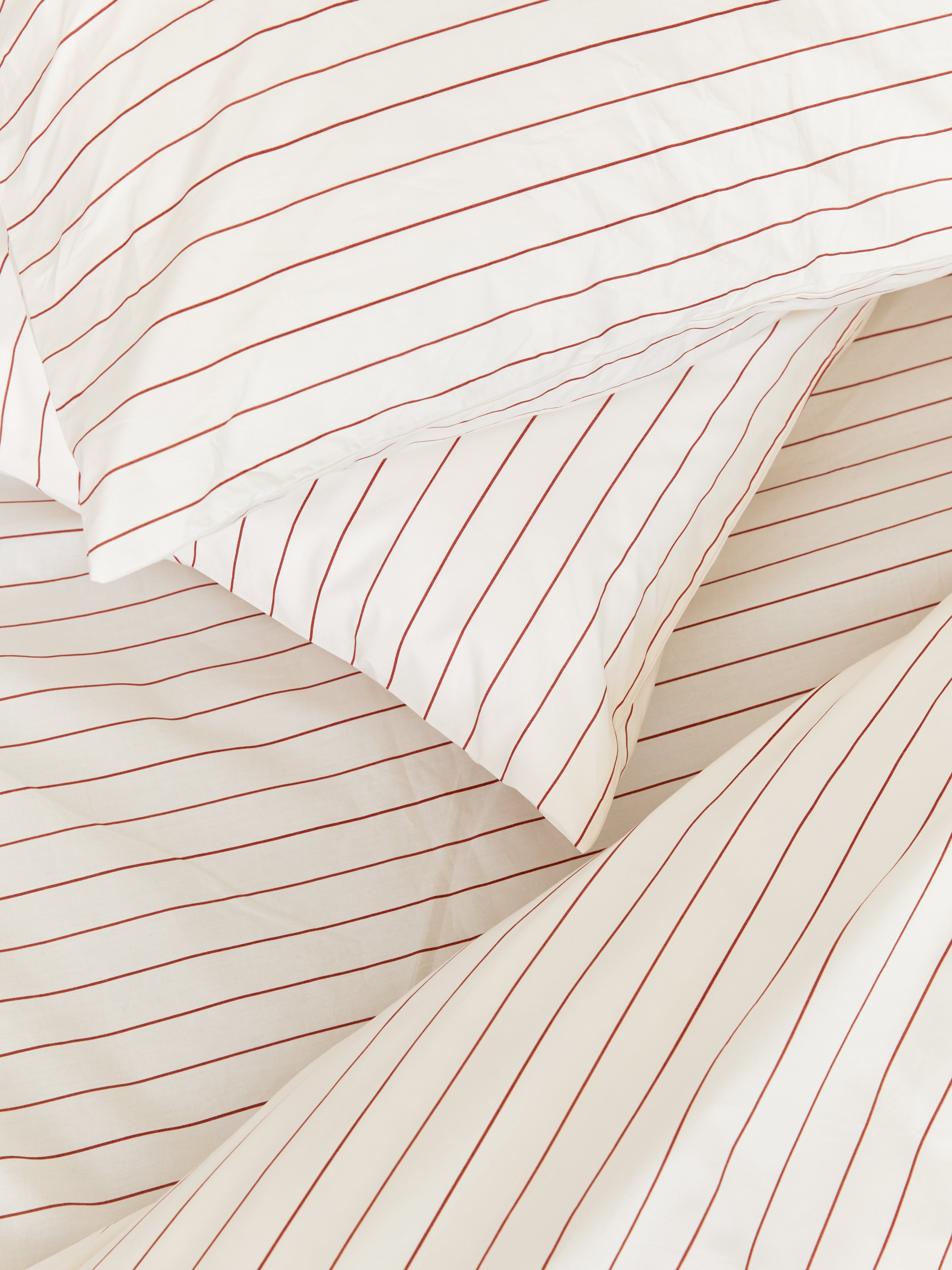 סט מצעי פרקל Stripes Terracotta
