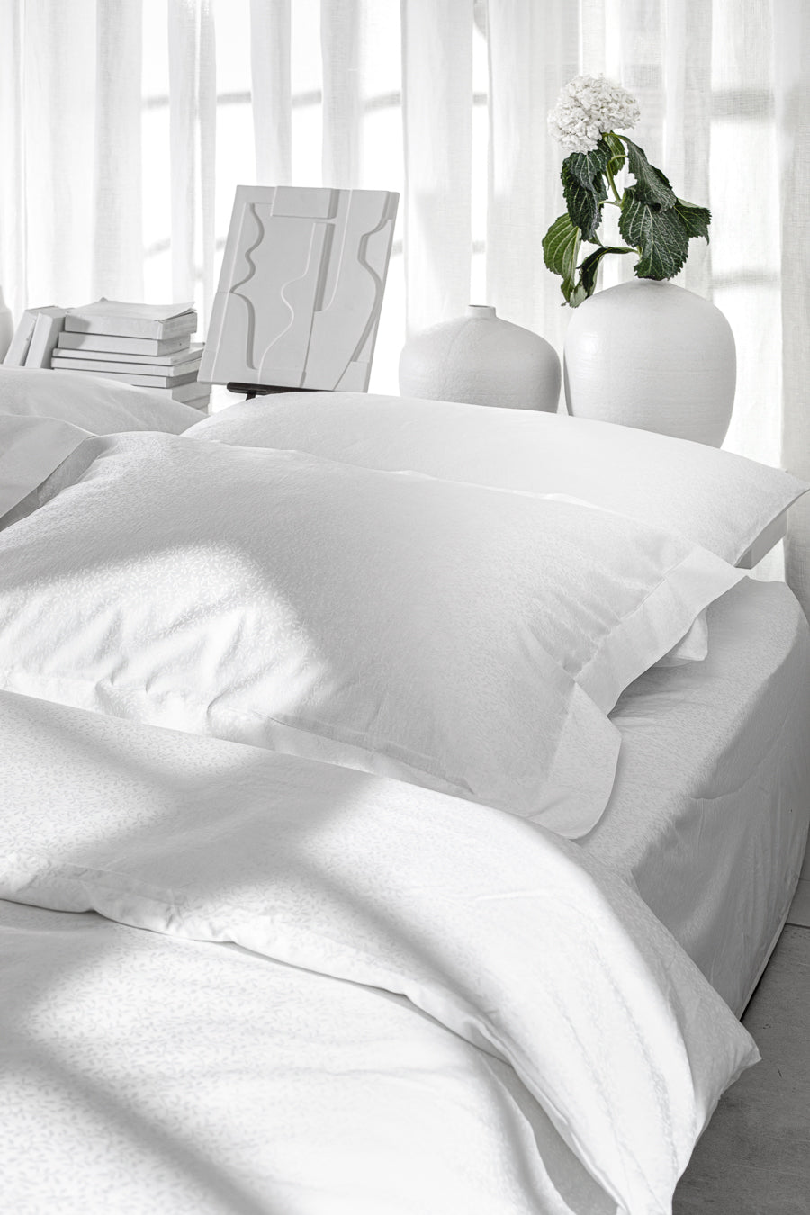 white Jacquard sheet