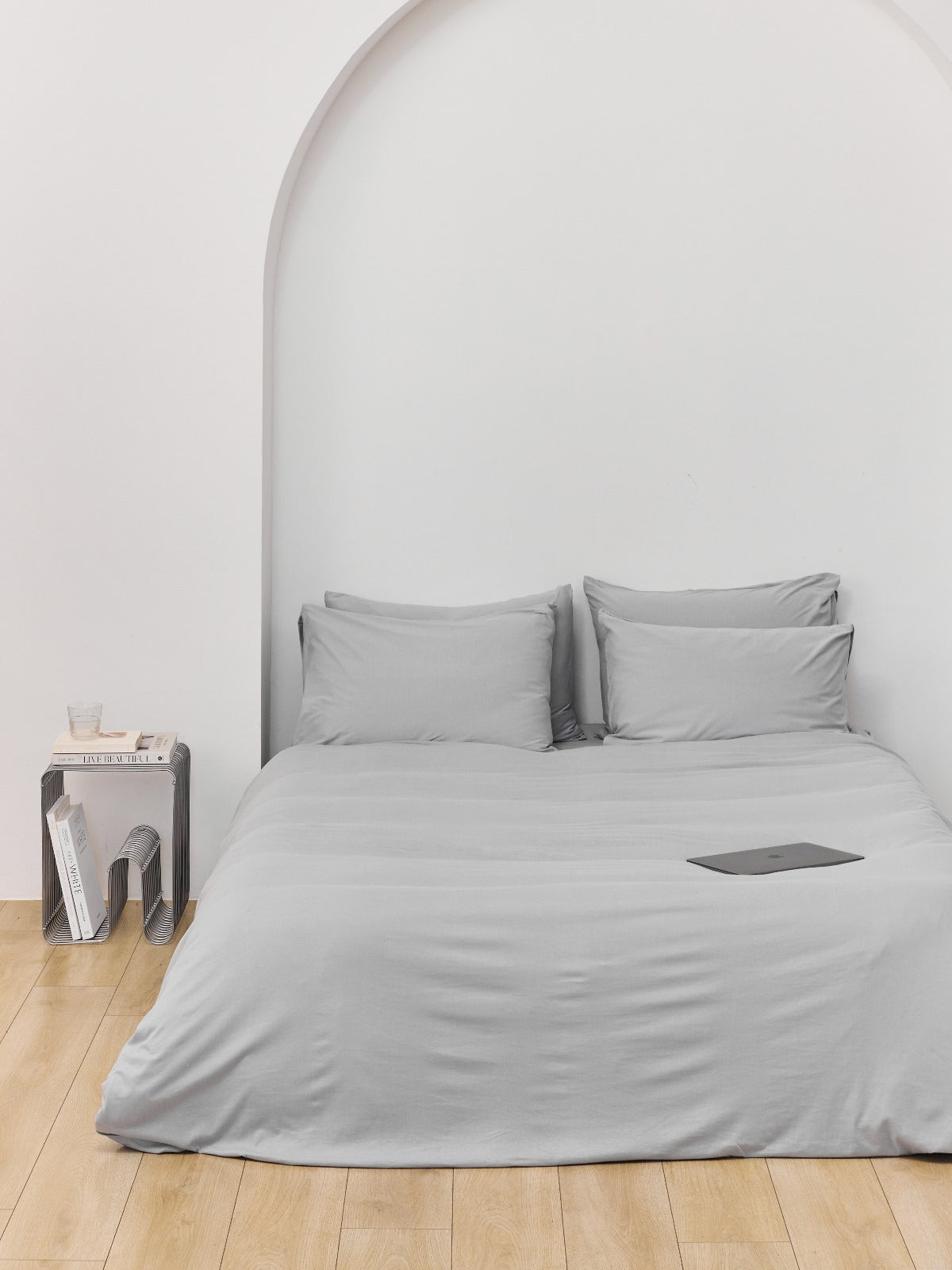 סט מצעי ג'רסי Light Gray