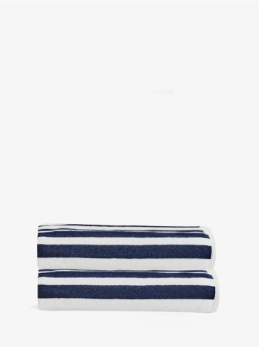 מארז זוג מגבות חוף Navy Stripes