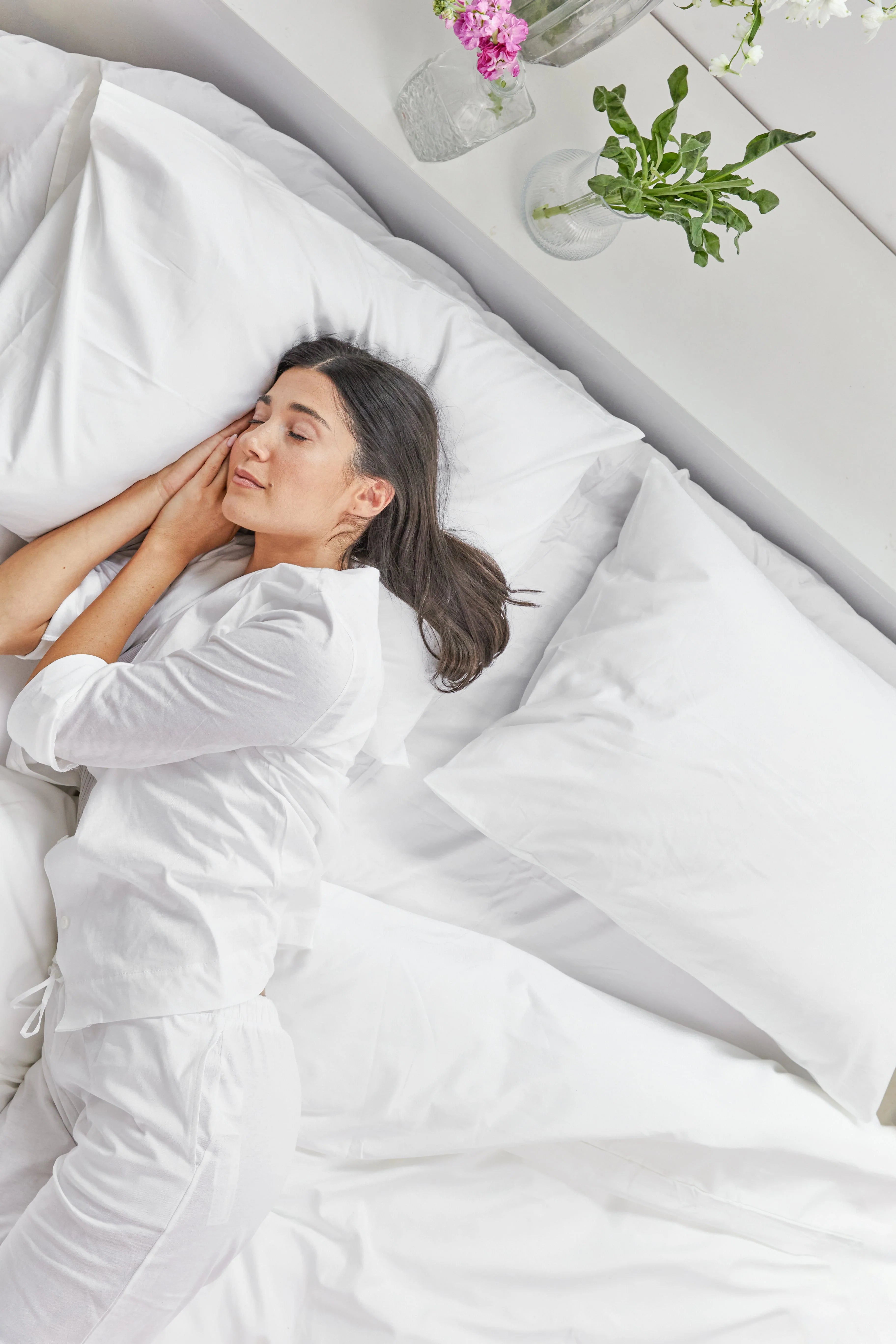 סט מצעי סאטן 500 White