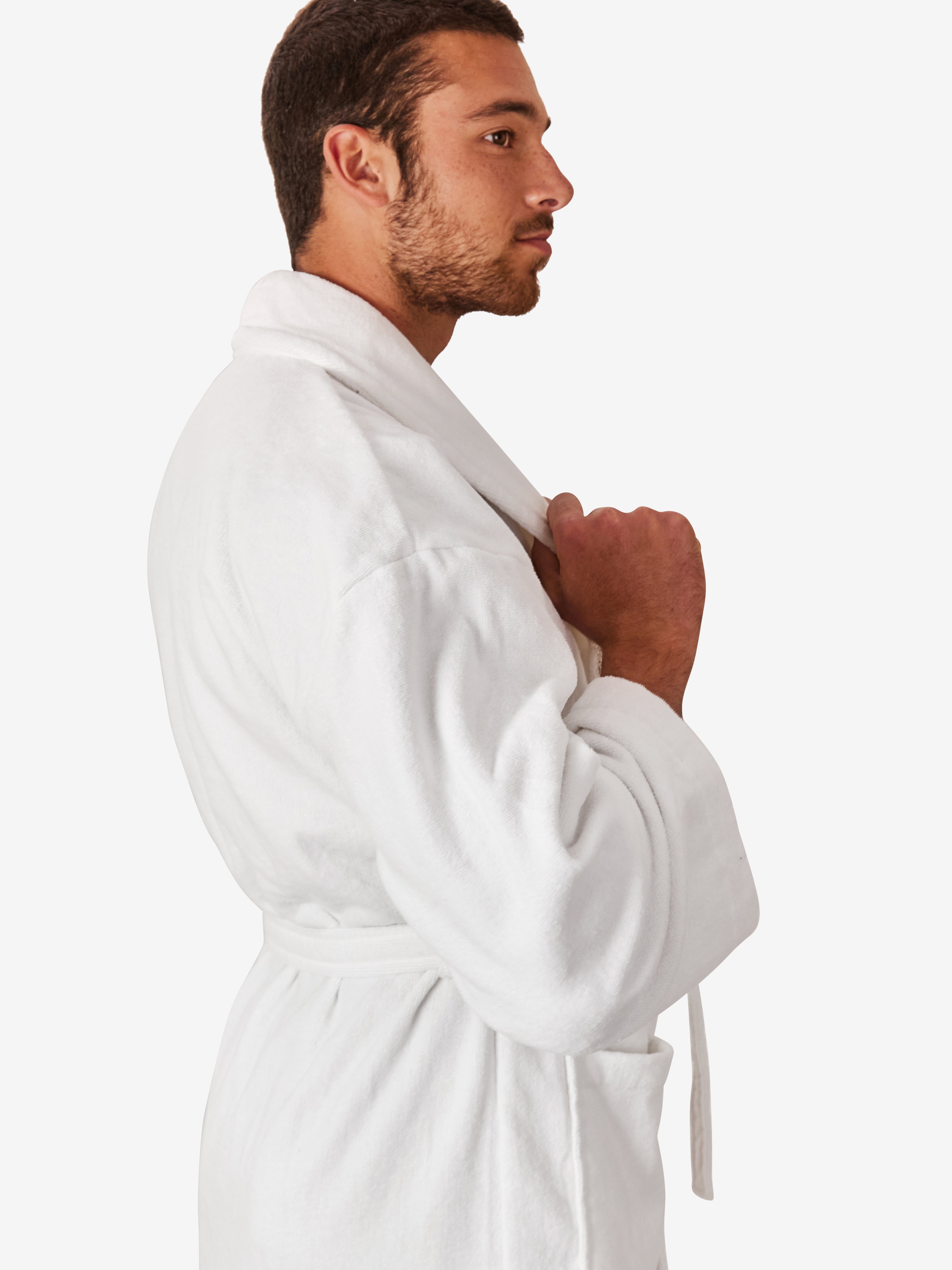 white classic robe