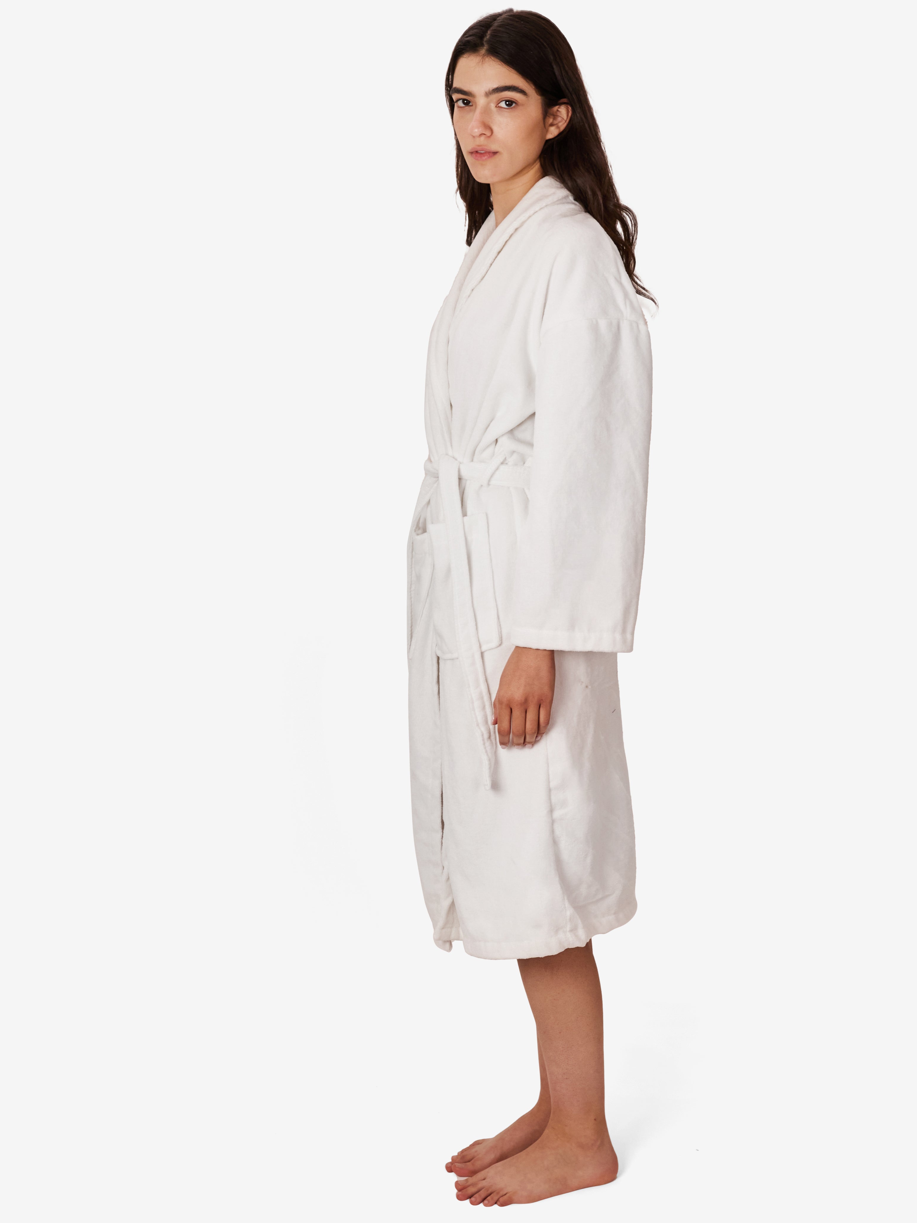 white classic robe