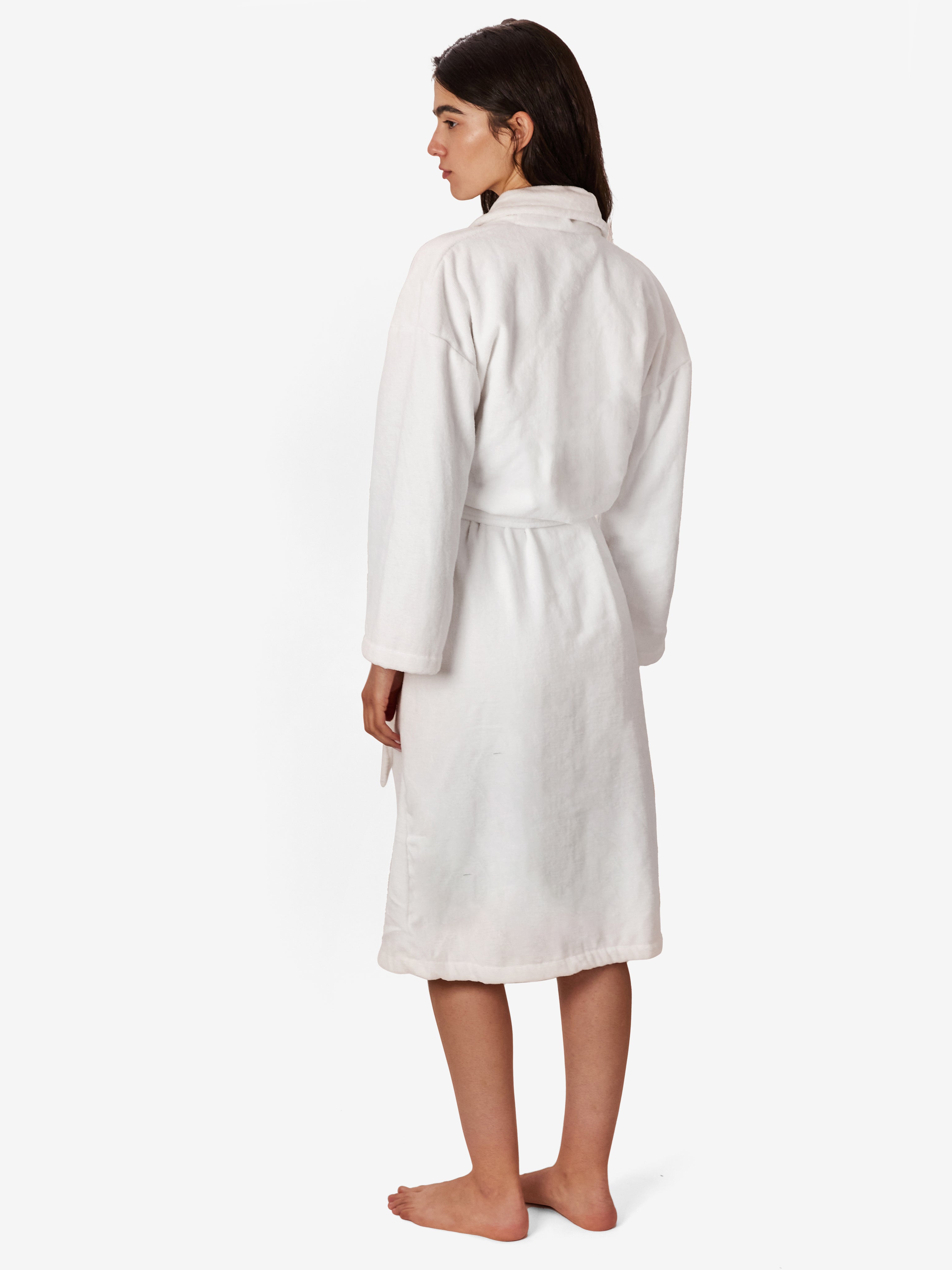 white classic robe