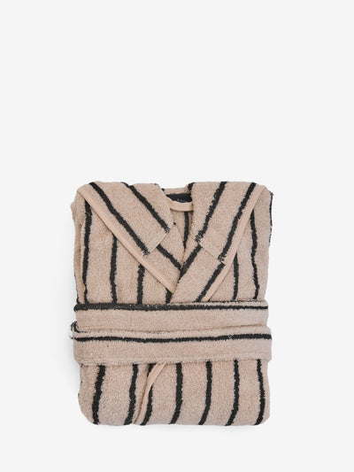 חלוק רחצה פסים Cream Black