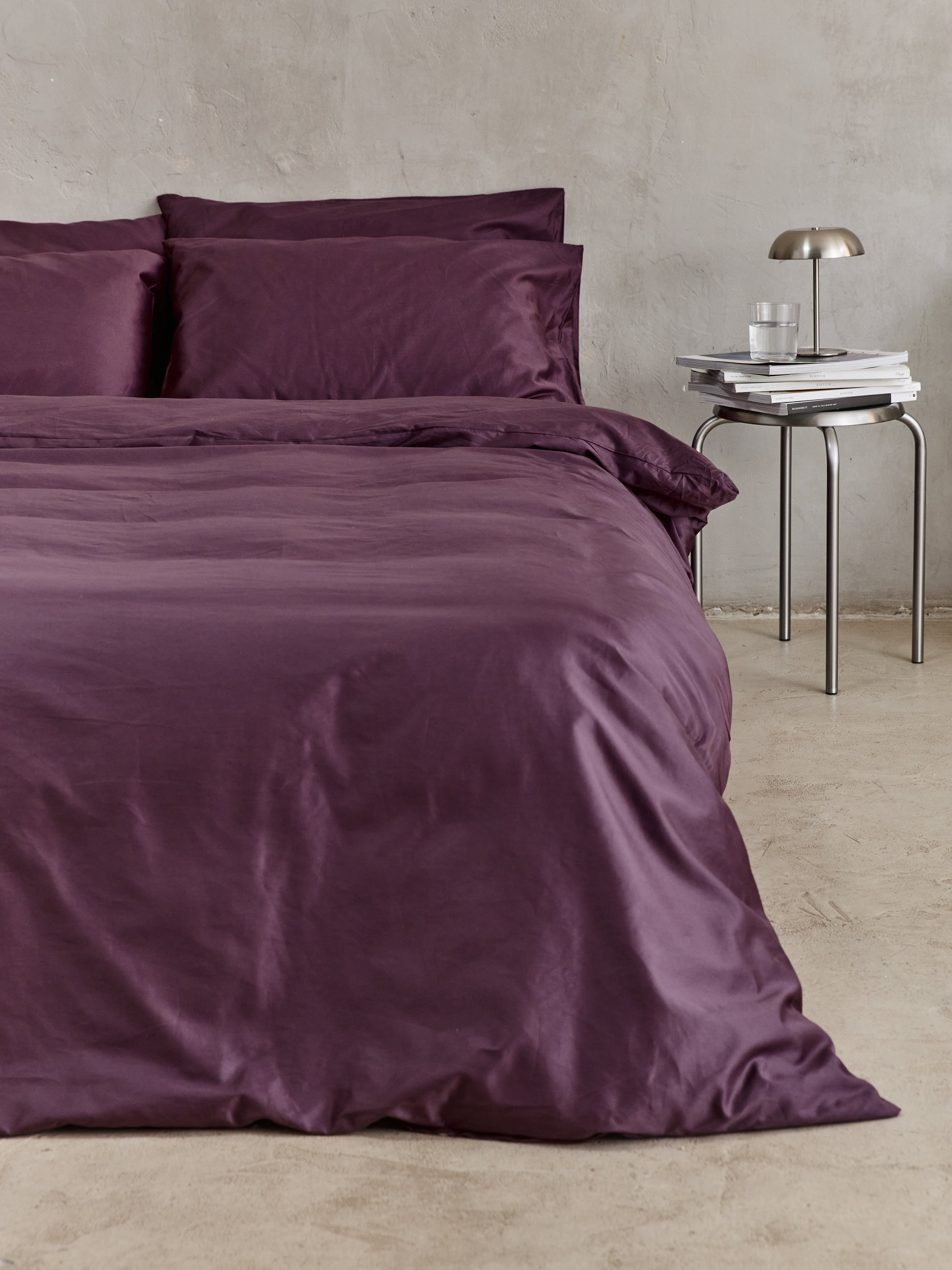 ציפה לשמיכה סאטן 500 Deep Plum