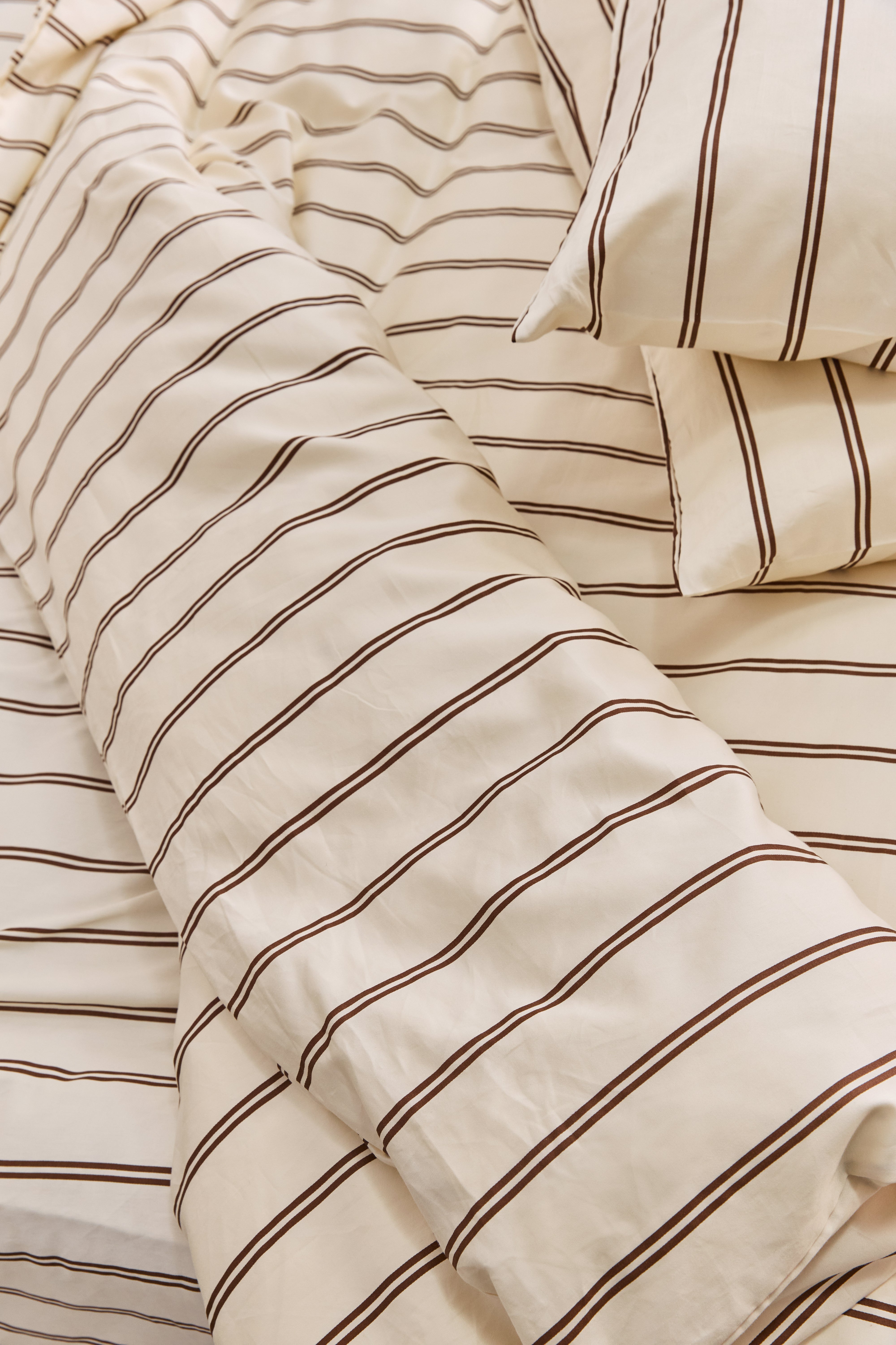 סט מצעי סאטן 500 Brown.Stripes