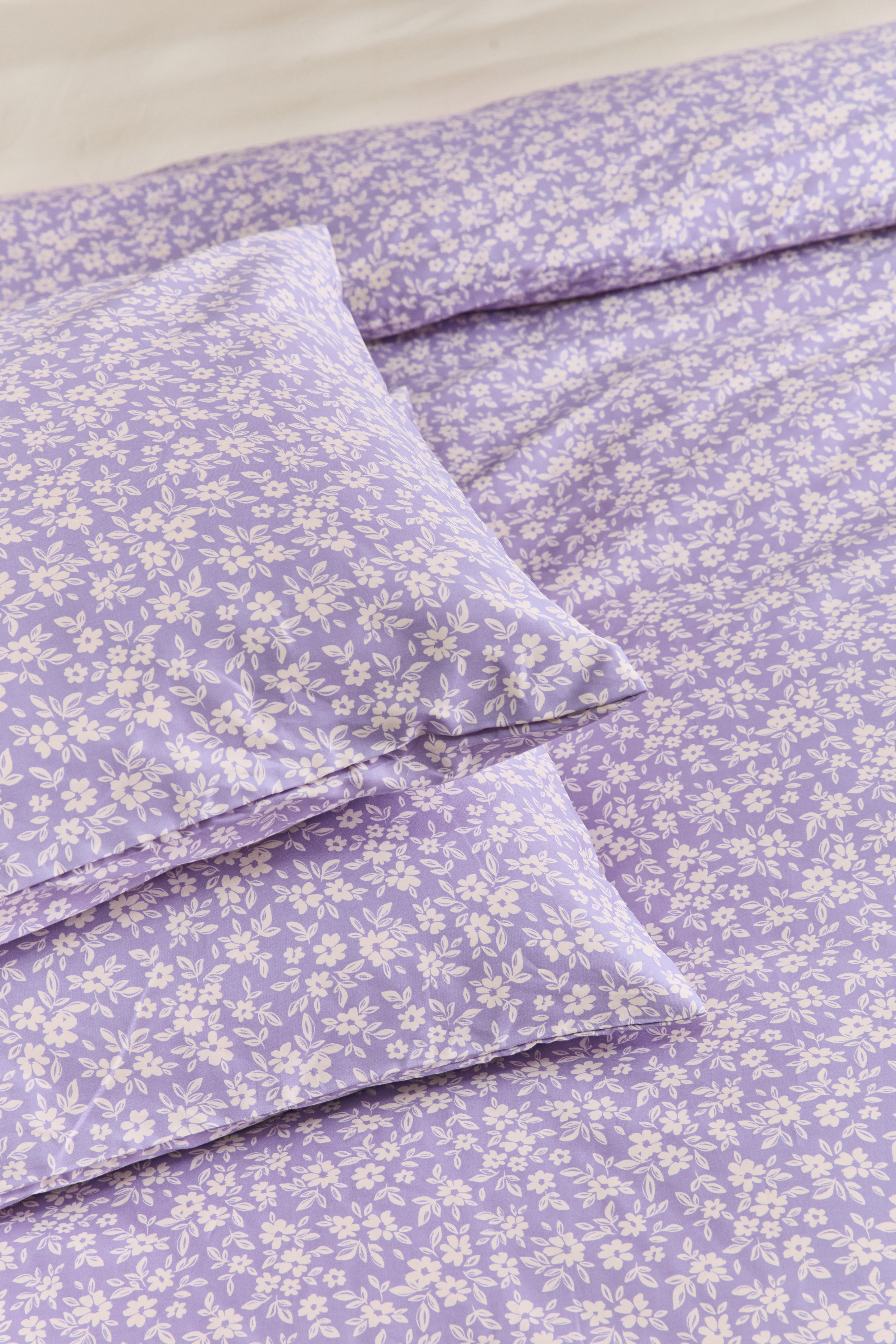 סט מצעי סאטן 500 Purple.Flowers