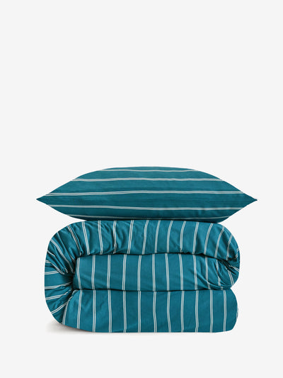 סט מצעי ג'רסי במבוק Aqua Stripes