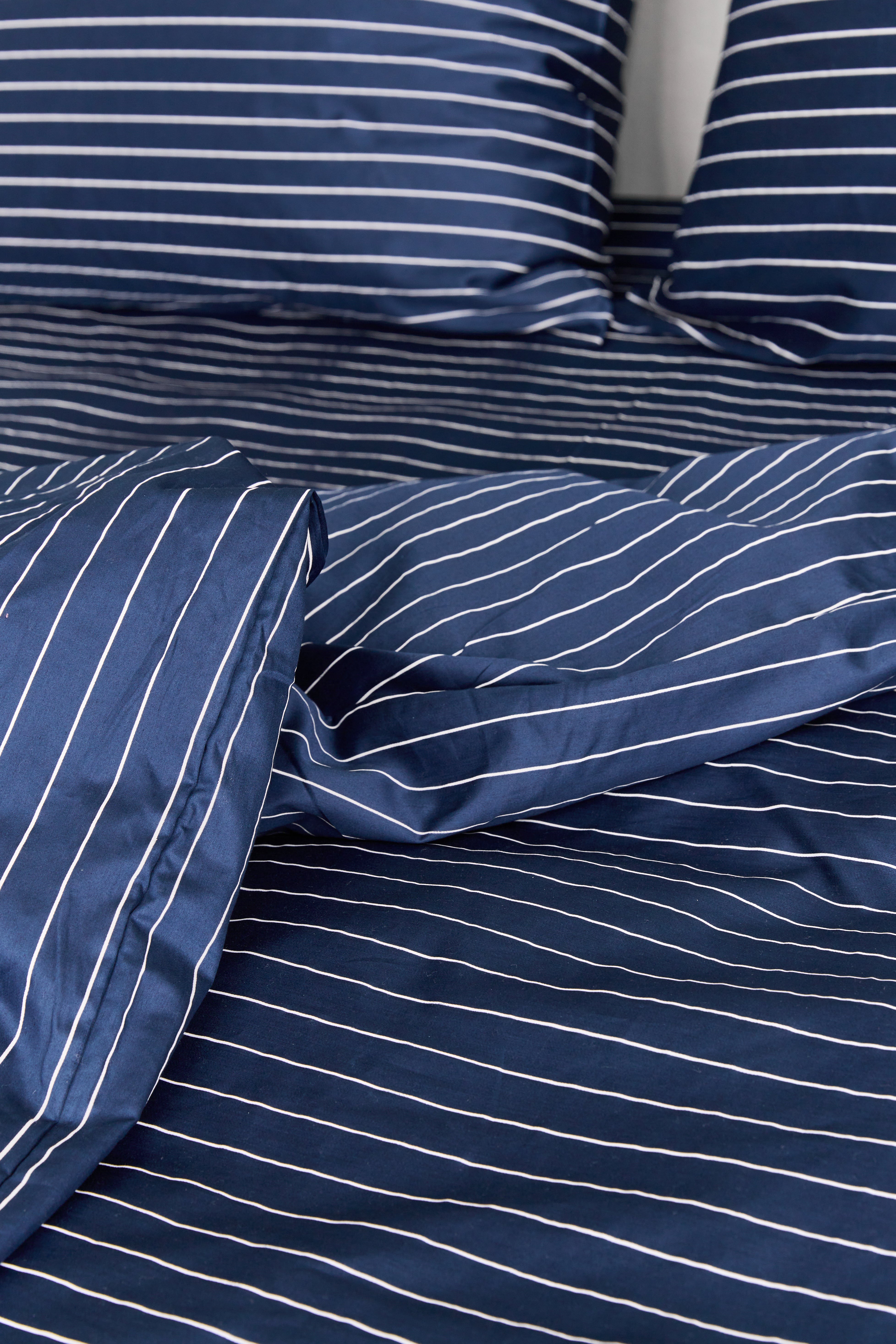 סט מצעי סאטן 500 Marine Stripes