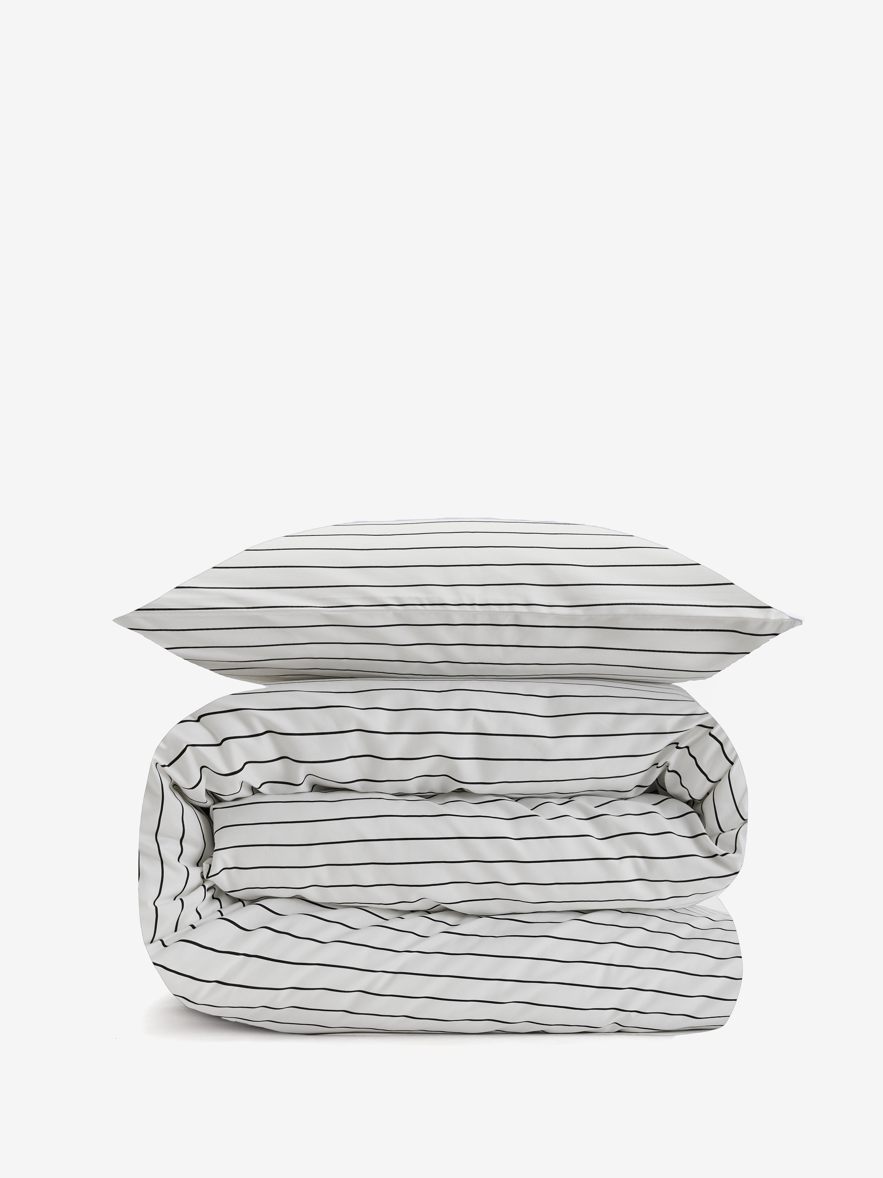 סט מצעי סאטן 500 Ivory & Black