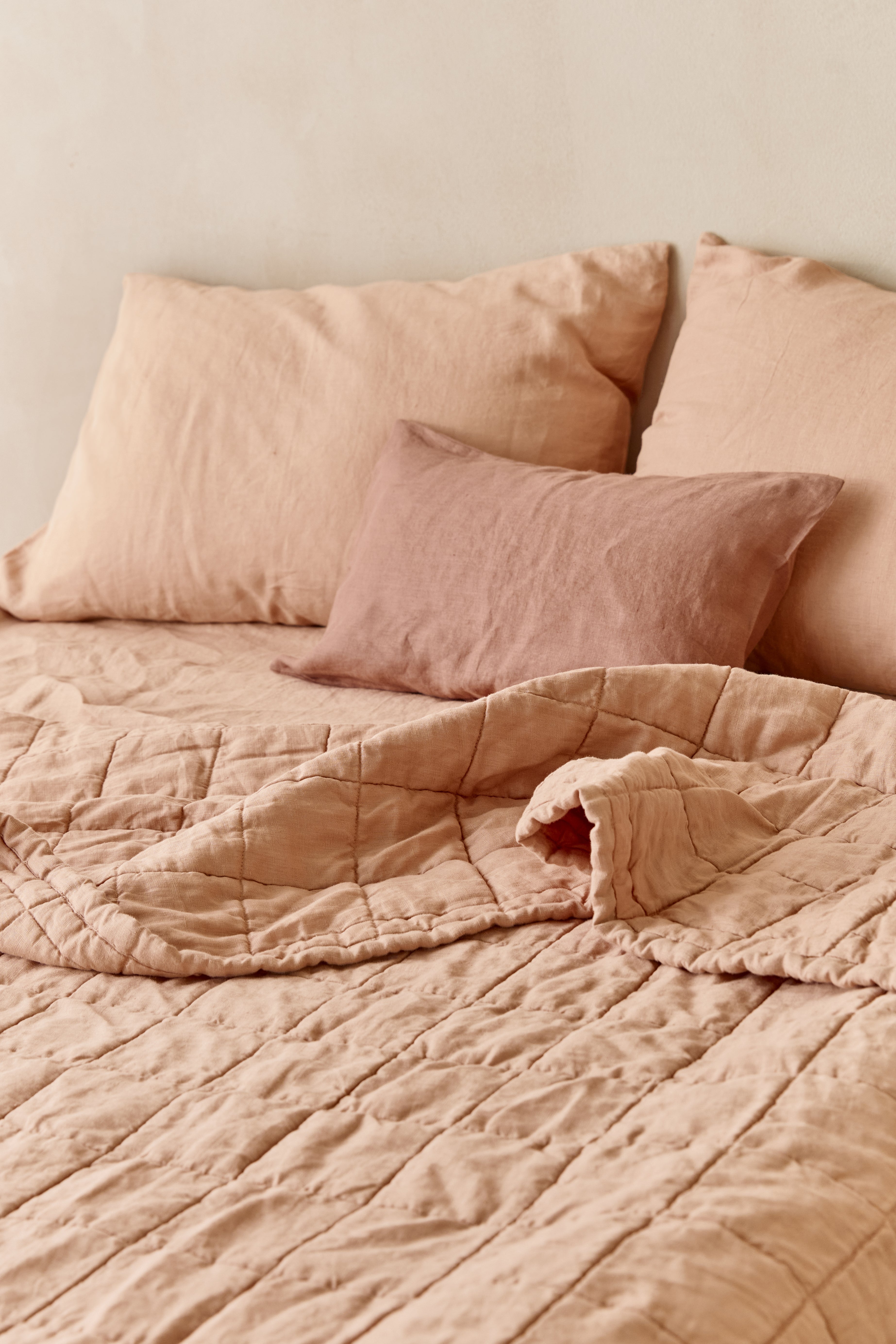 שמיכת קווילט פשתן Maple Sugar