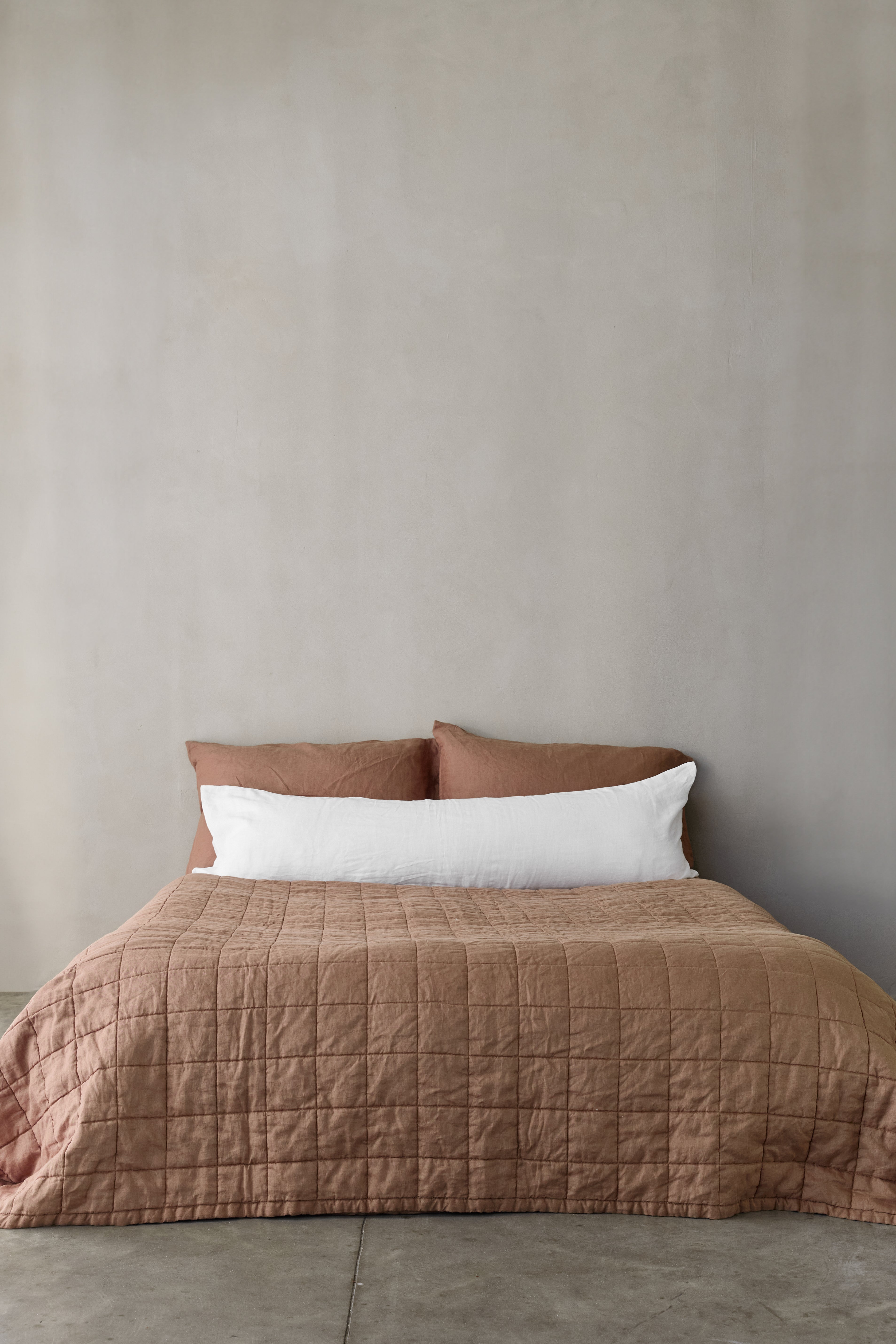 שמיכת קווילט פשתן Mocha Brew