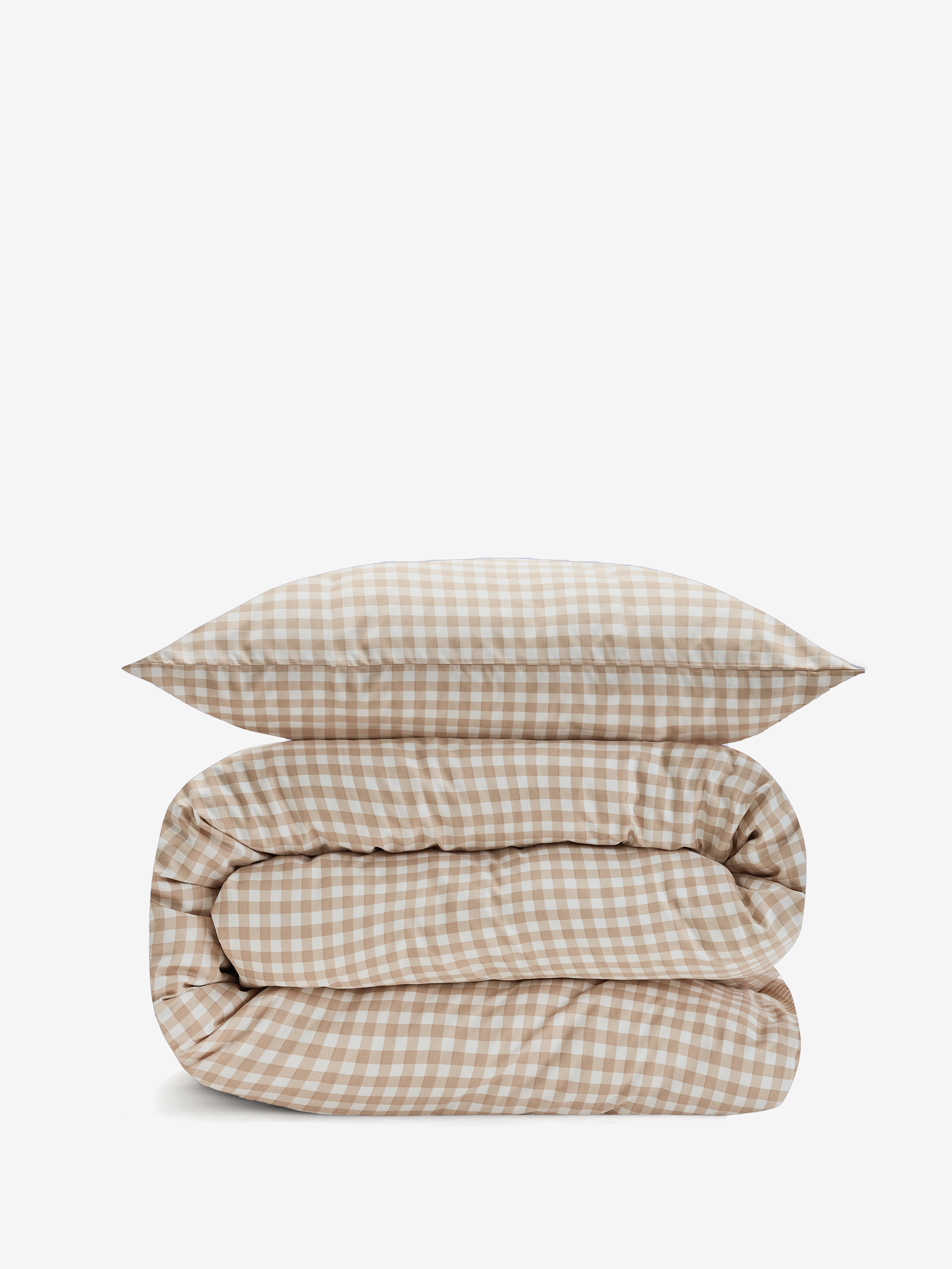 סט מצעי סאטן 500 ילדים Golden Honey Gingham