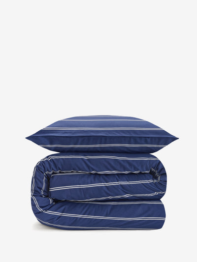 סט מצעי במבוק Midnight Blue Stripes
