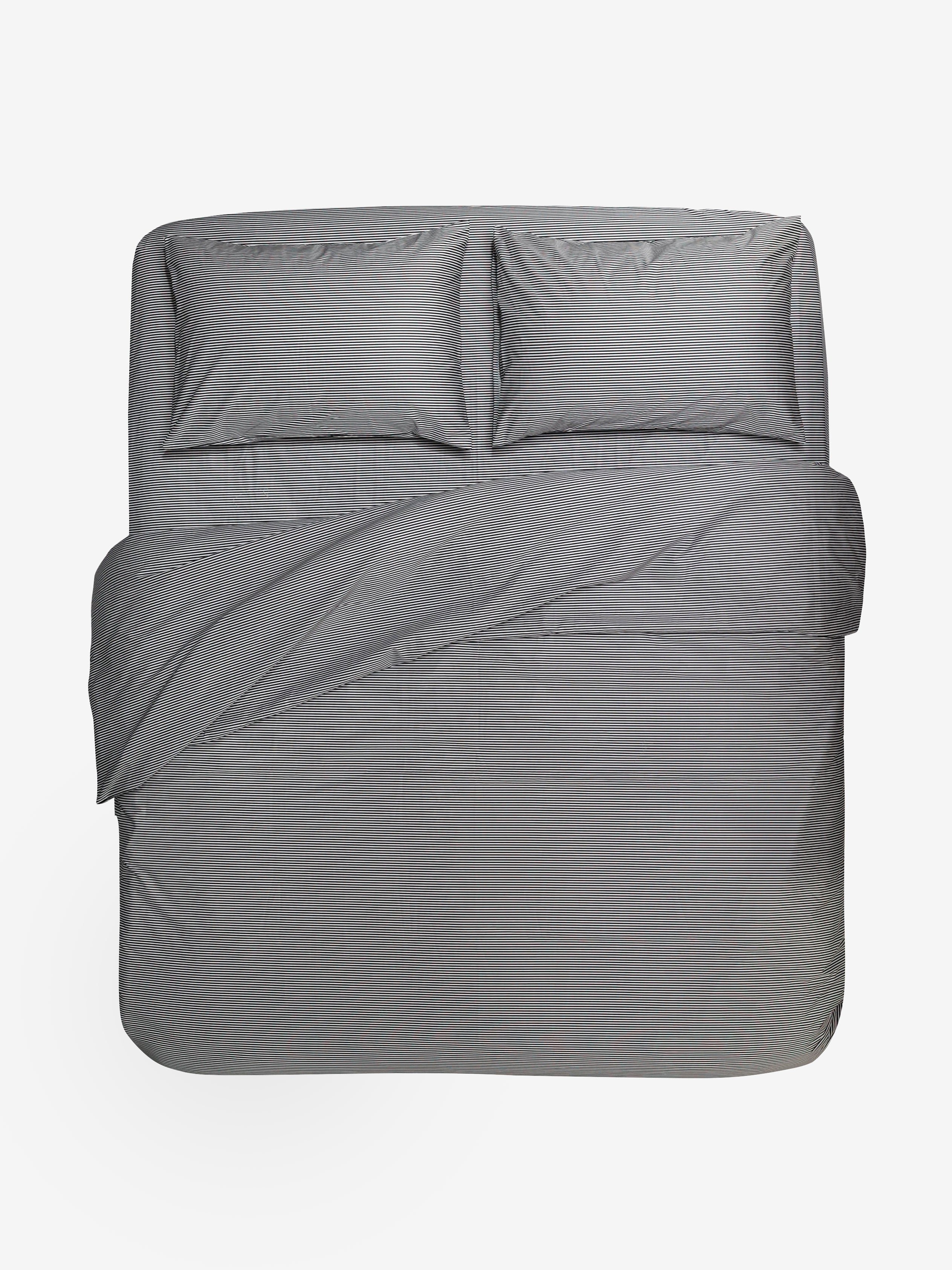 סט מצעי פרקל Dark Gray Stripes