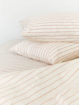 stripes.terracotta bedding