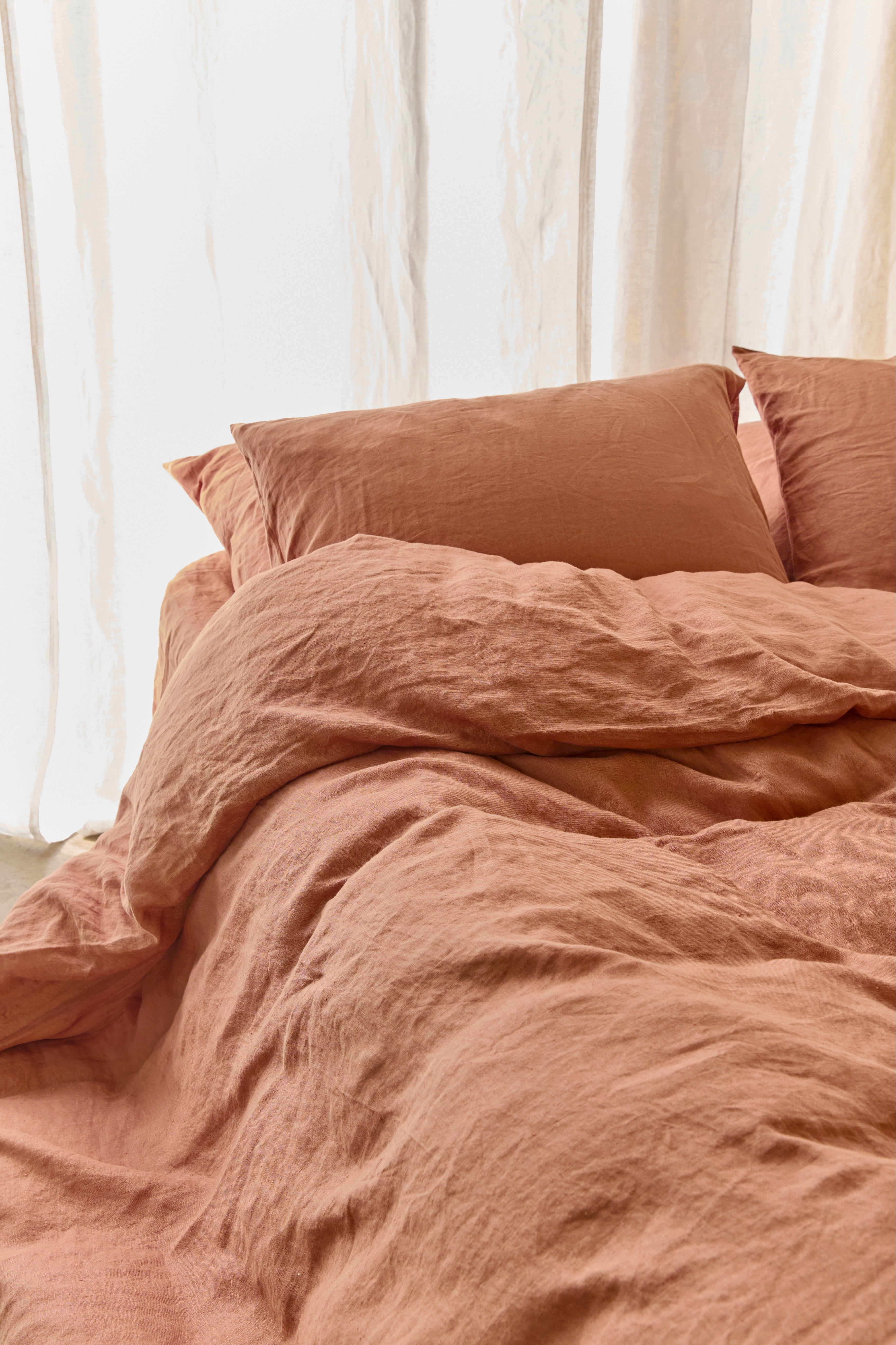 סט מצעי פשתן Mocha Brew