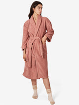 cinnamon ribbed robe