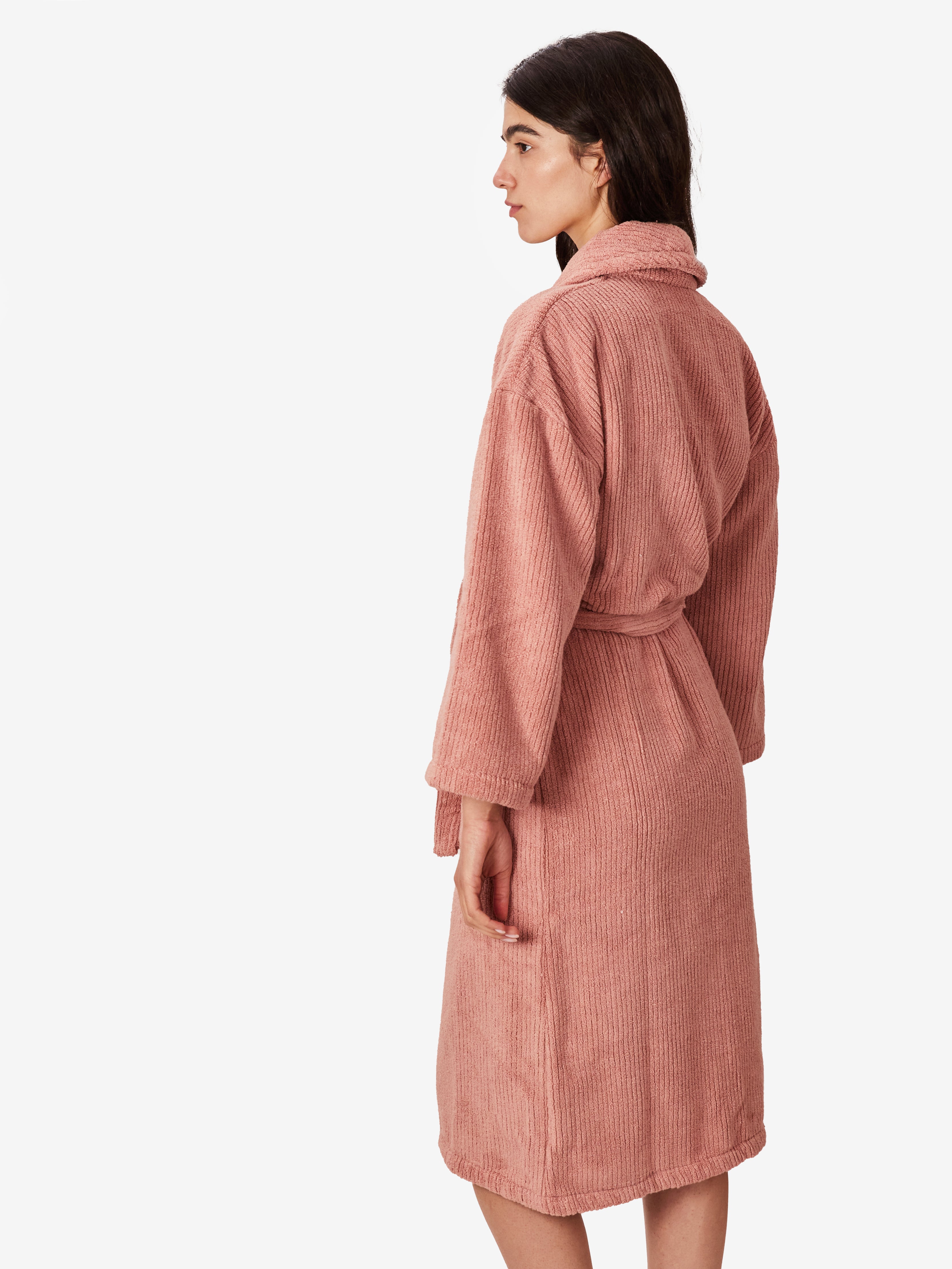 cinnamon ribbed robe