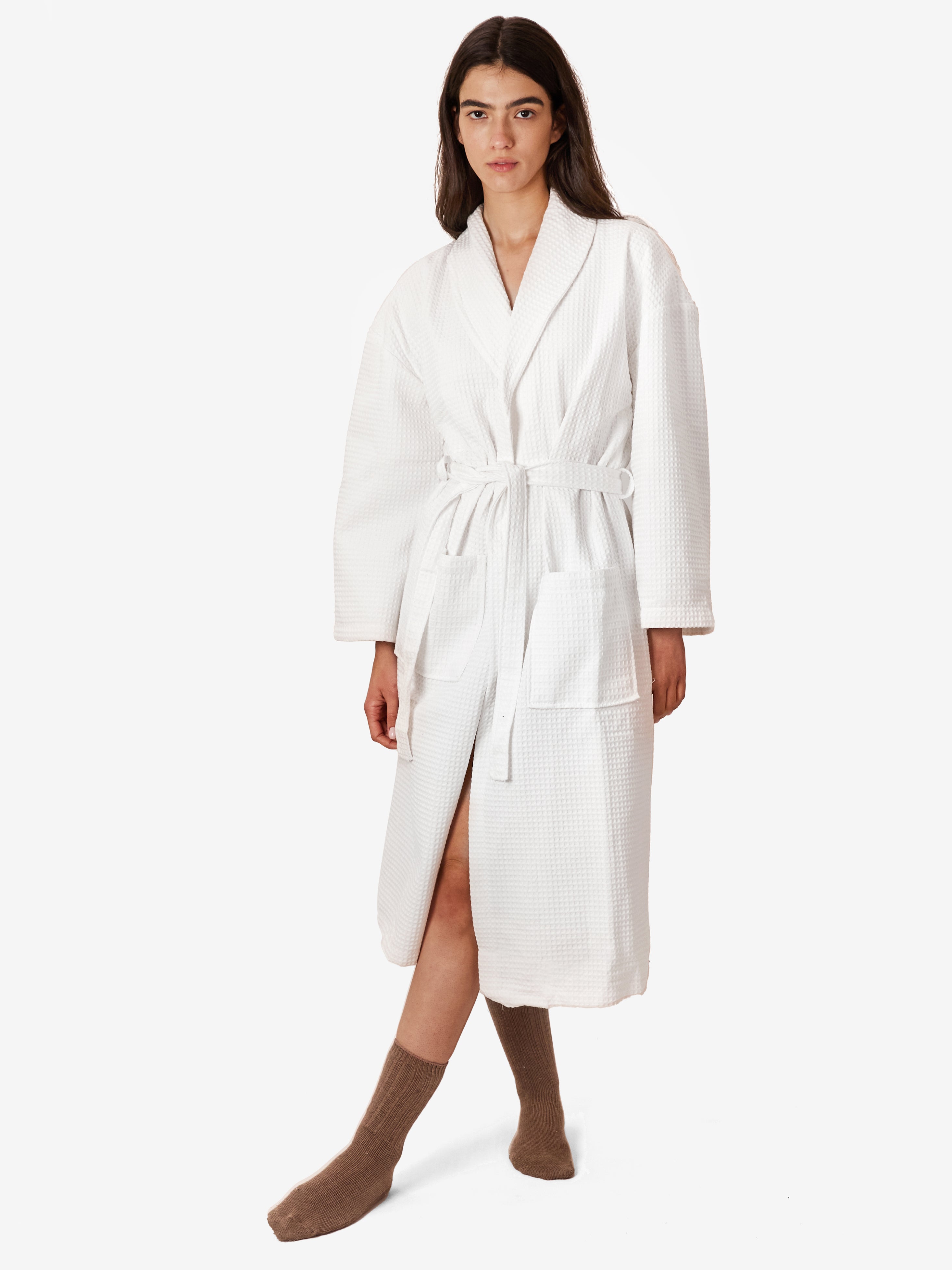 white Waffle Robe