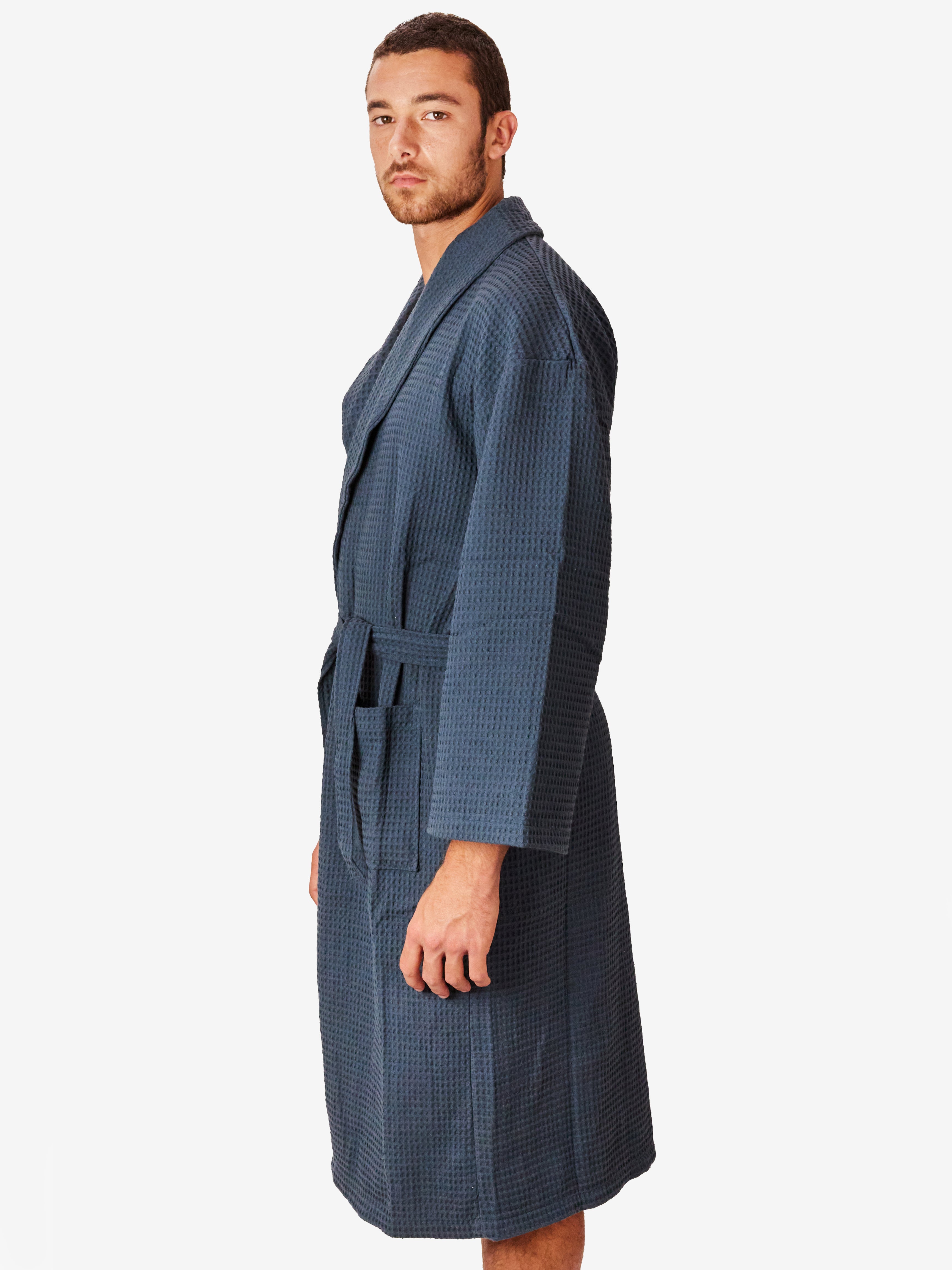 graphite Waffle Robe