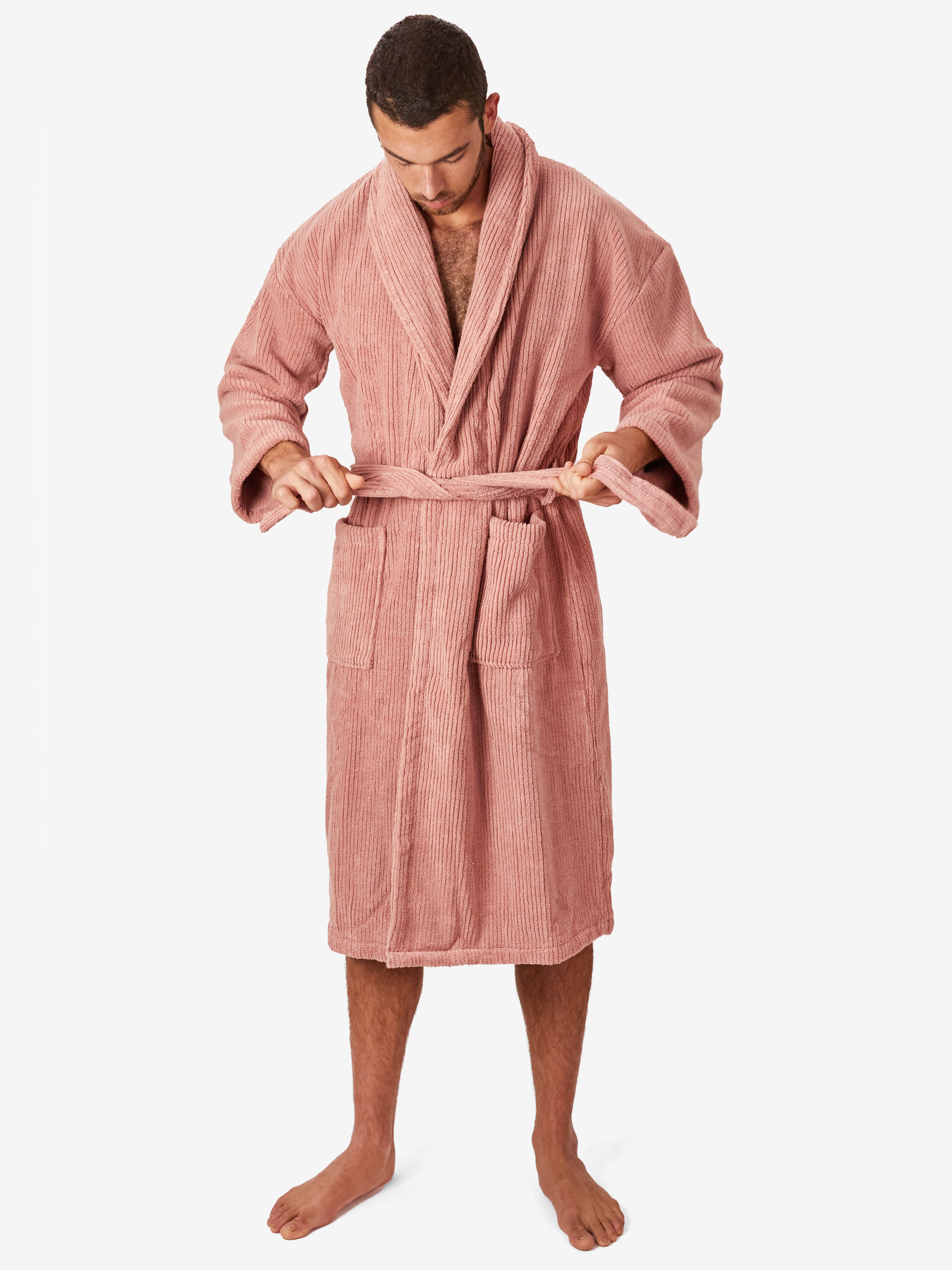 cinnamon ribbed robe