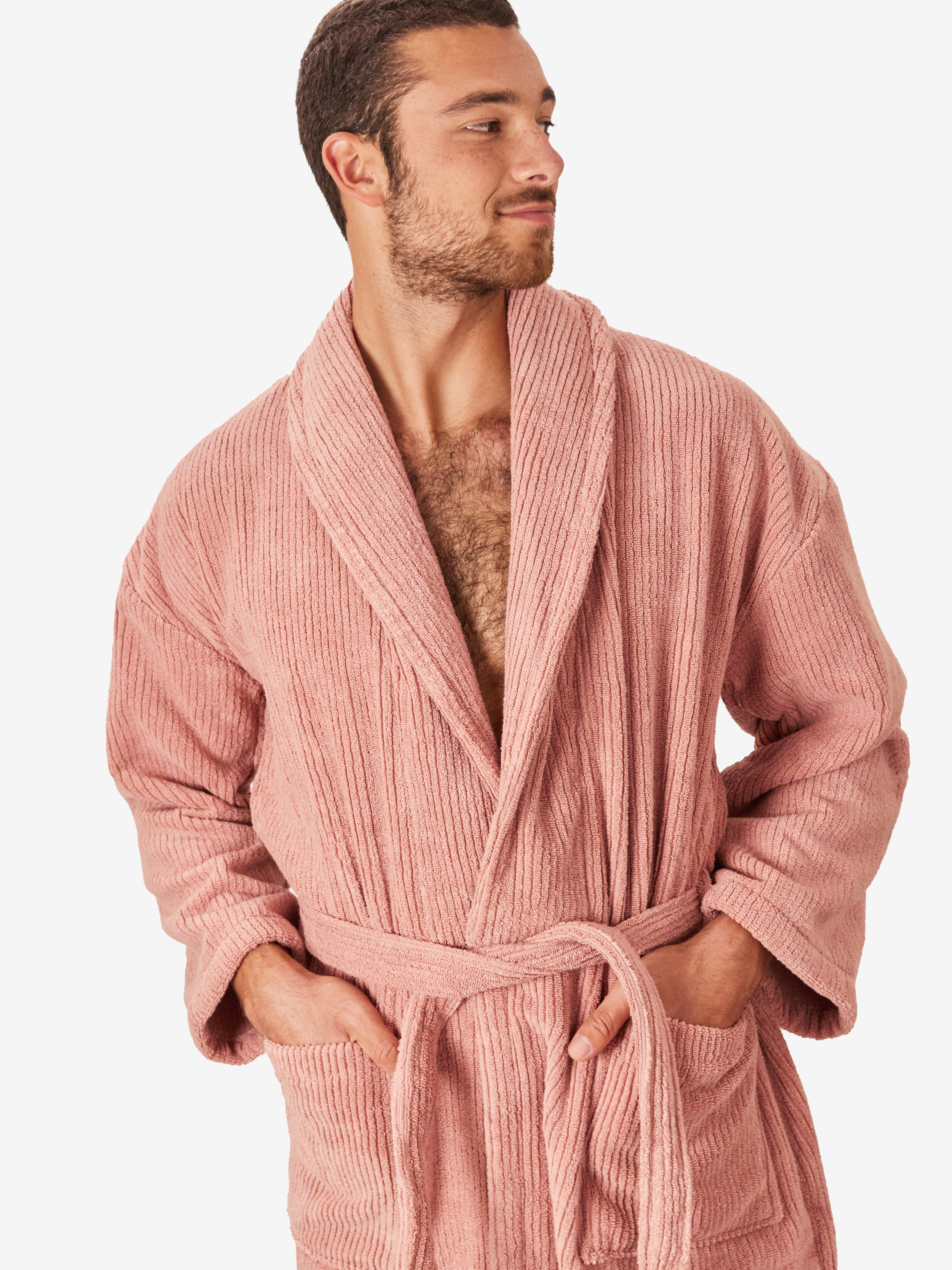 cinnamon ribbed robe