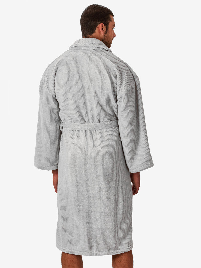 earl.gray ribbed robe