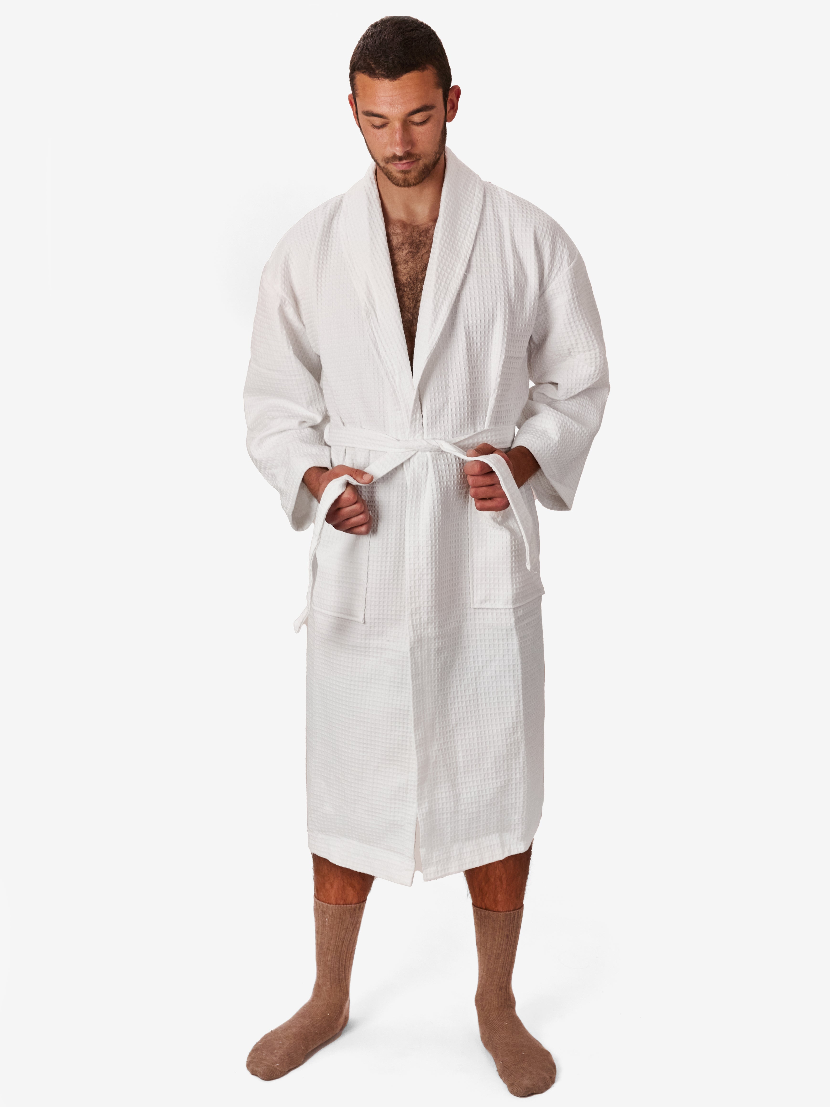 white Waffle Robe