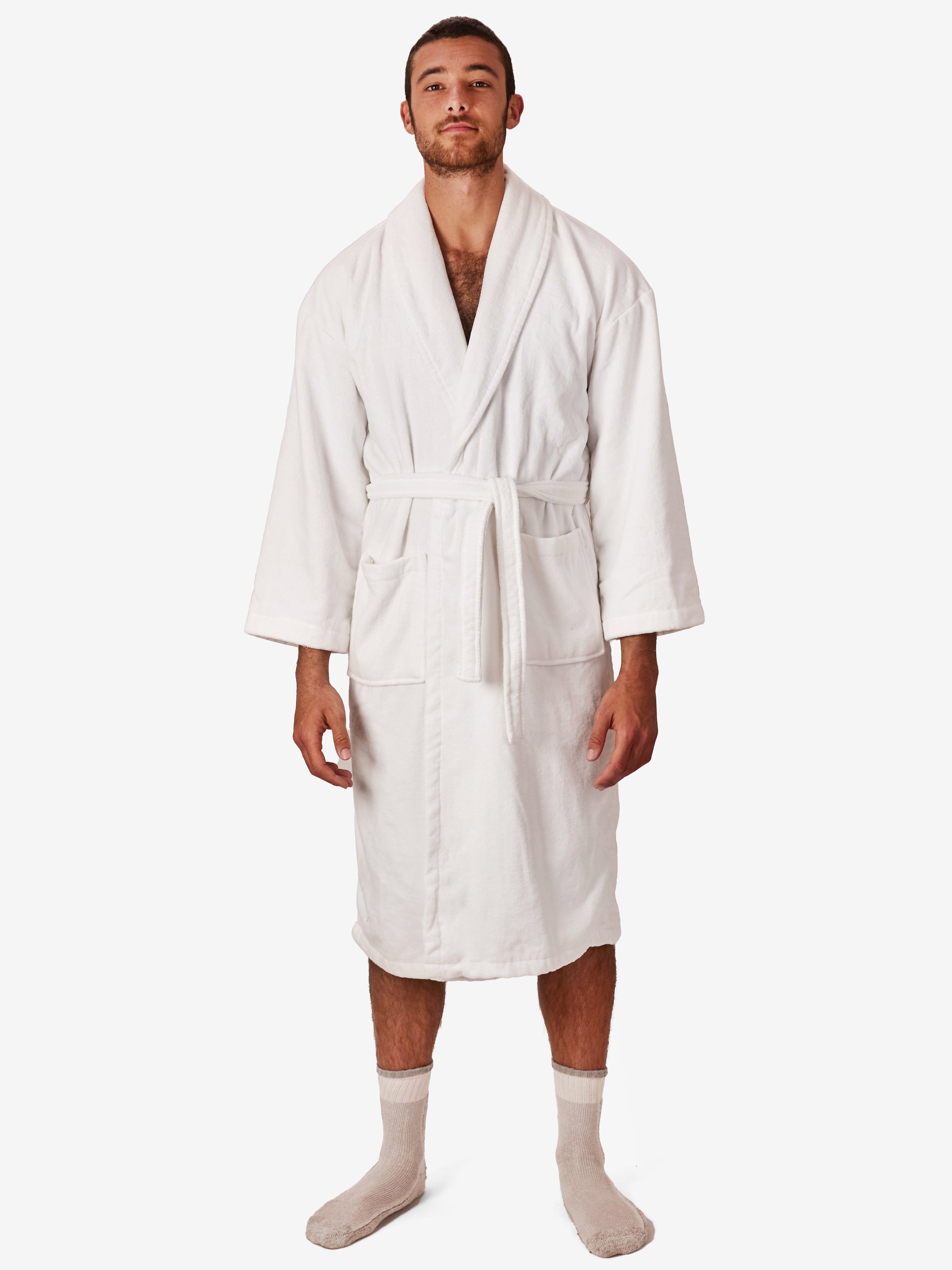 white classic robe