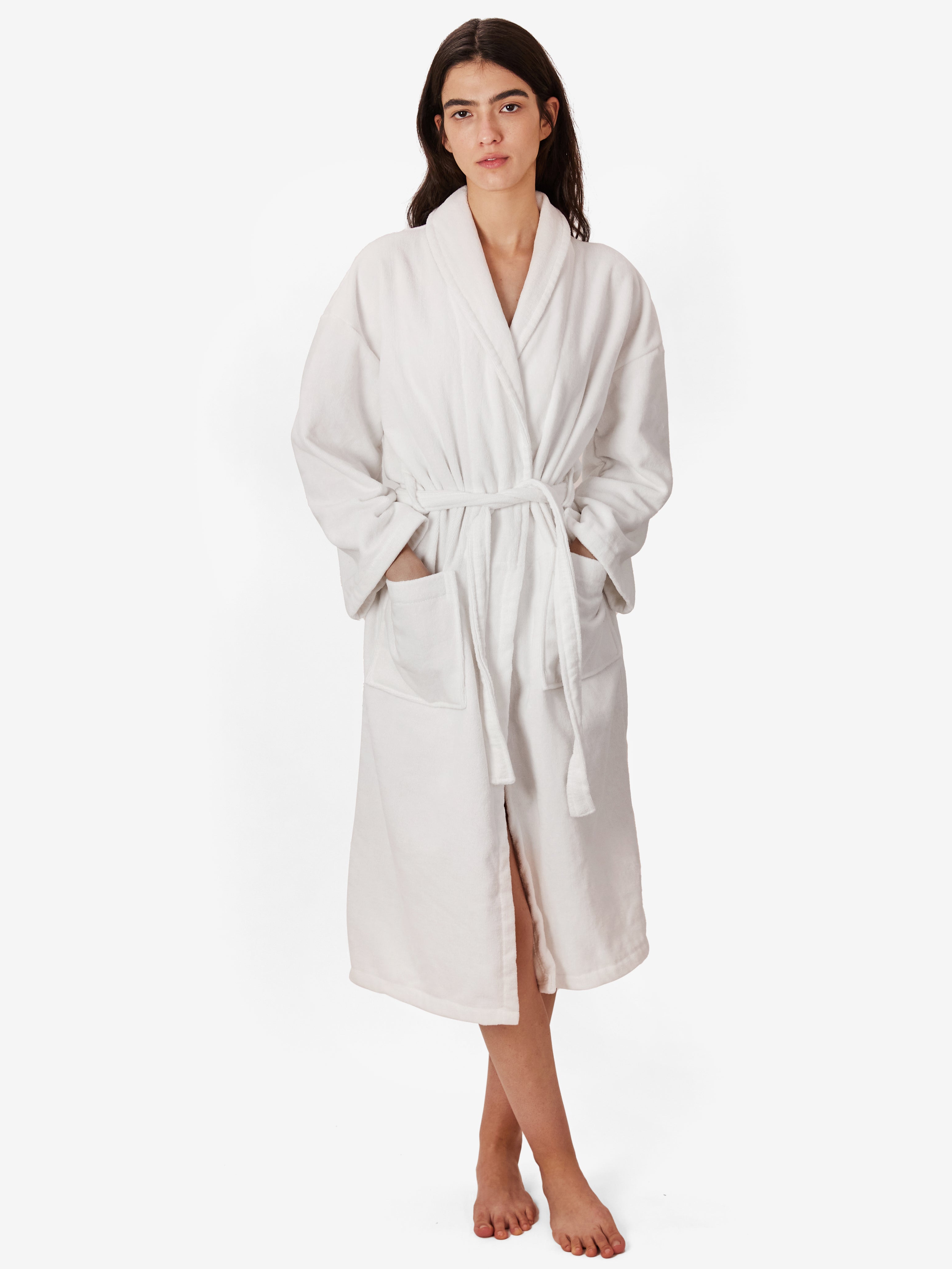 white classic robe