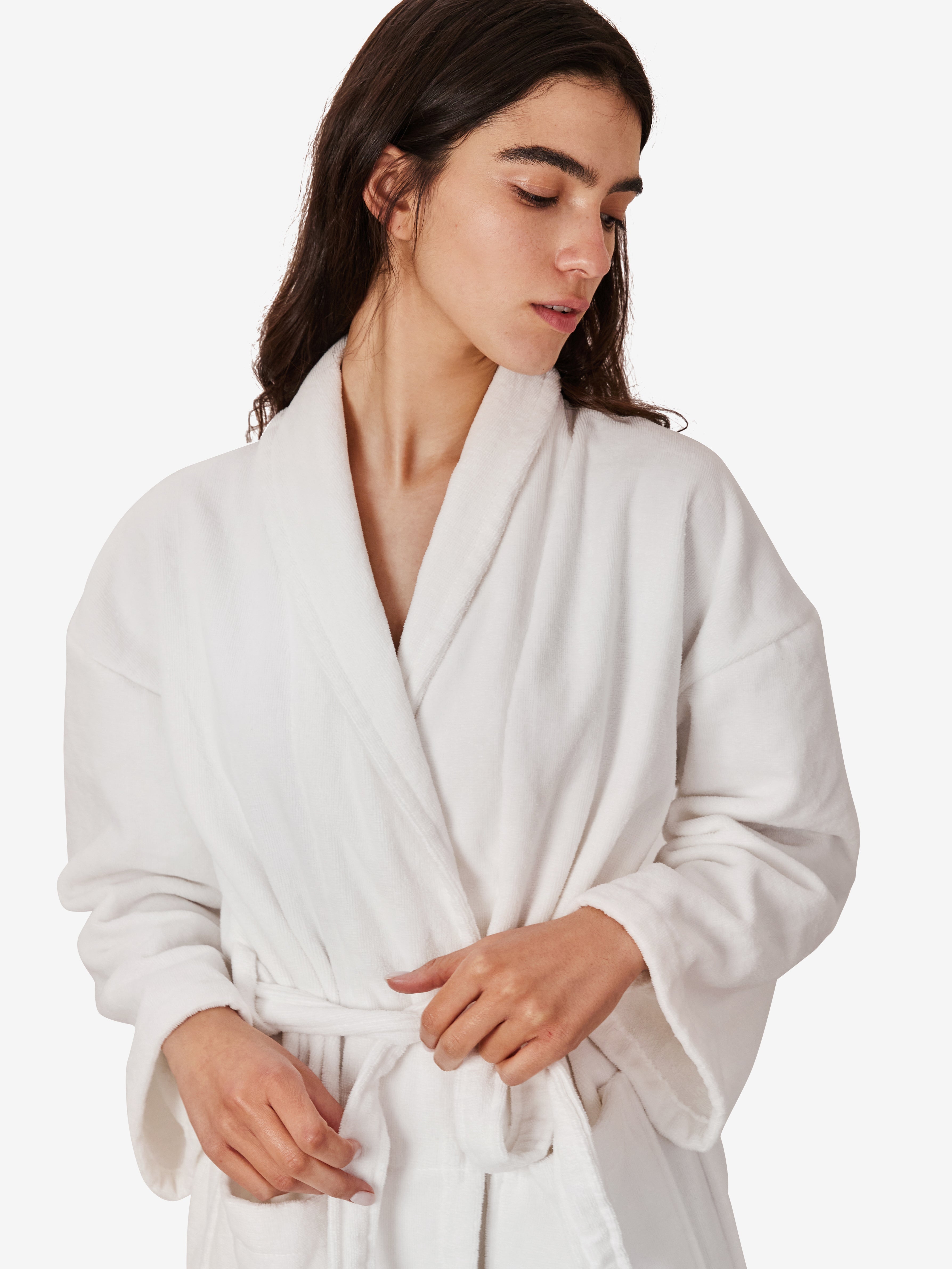 white classic robe