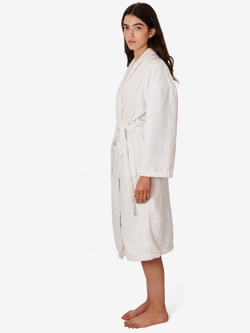 white classic robe
