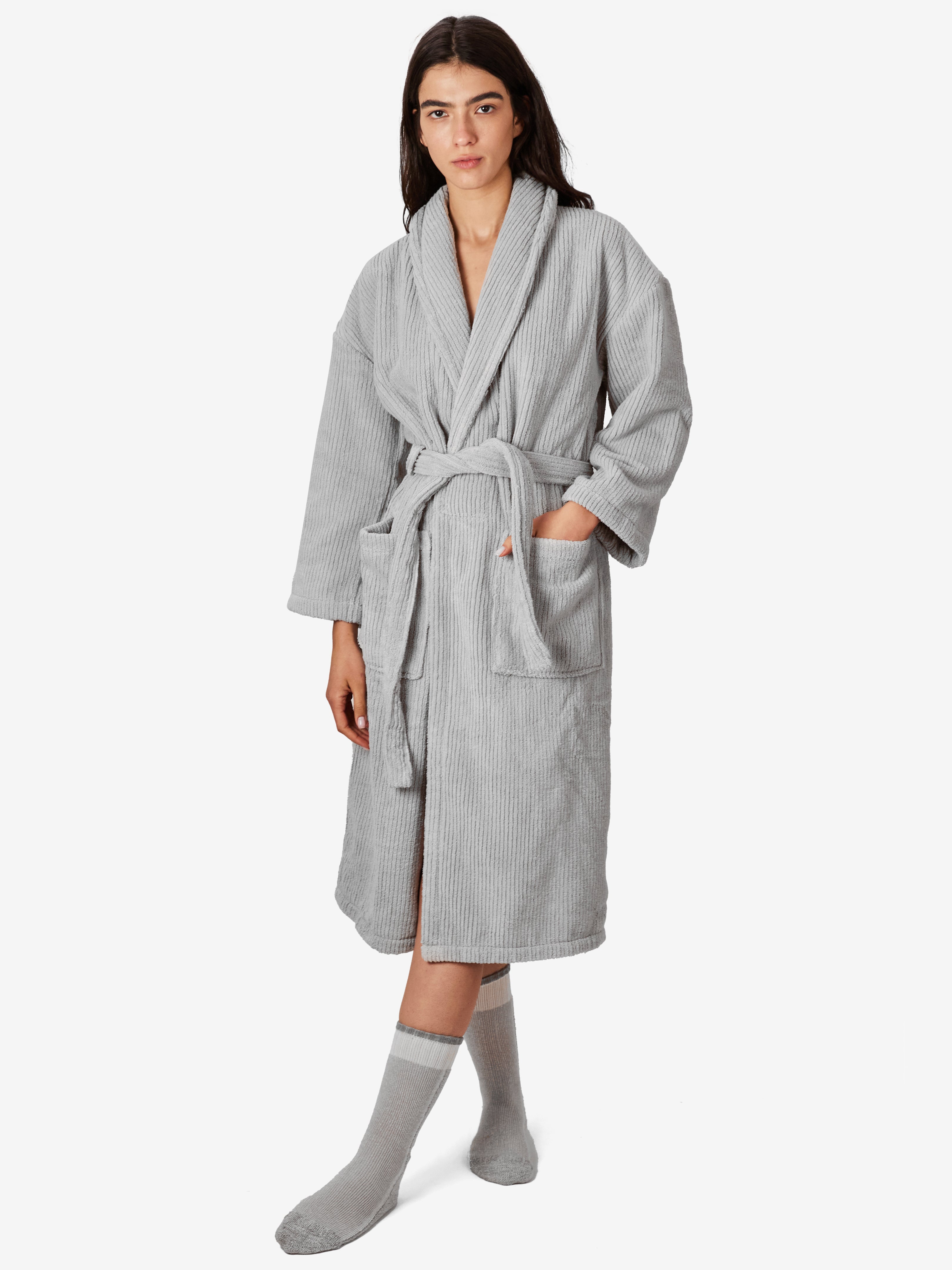 earl.gray ribbed robe