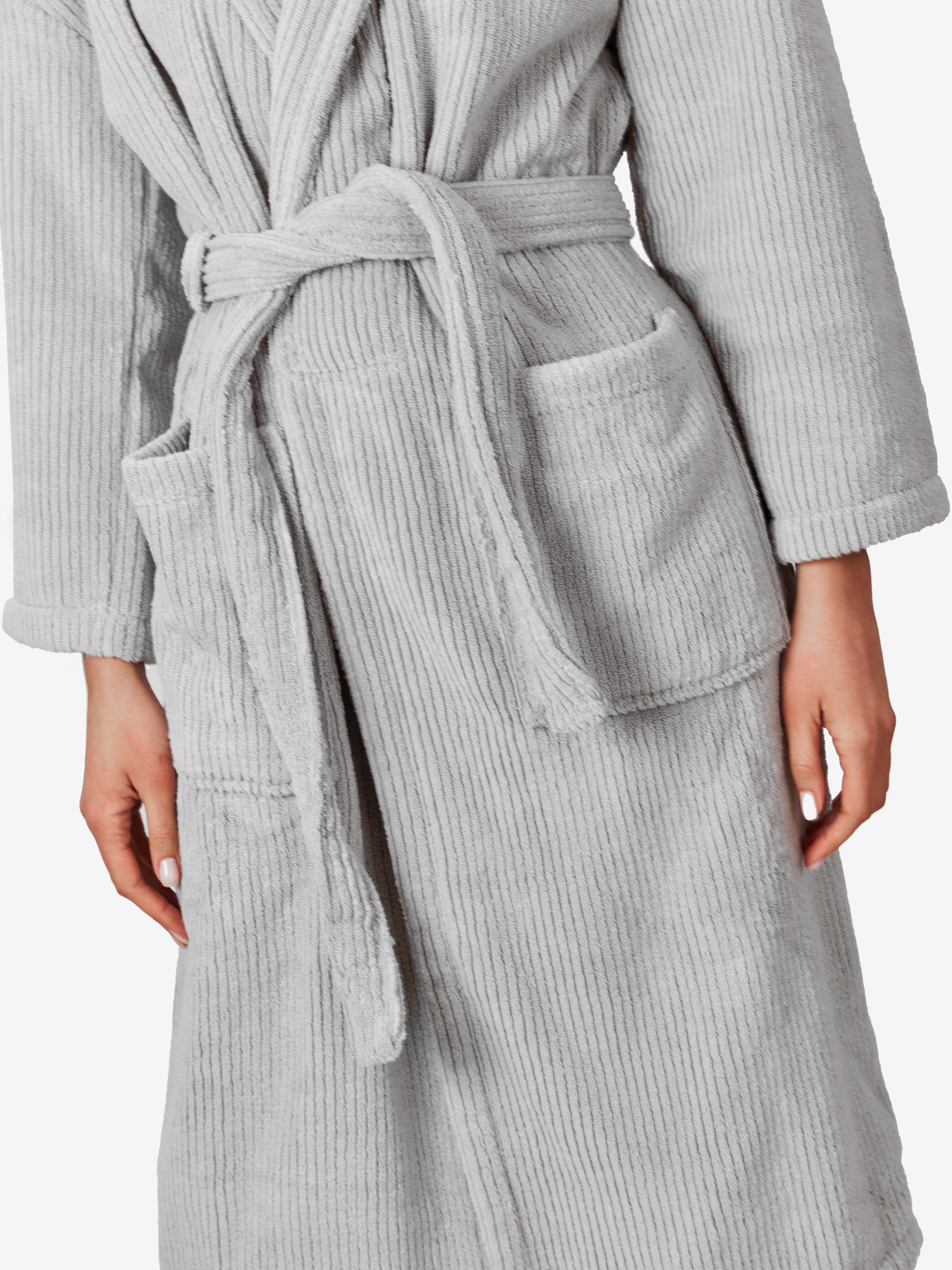 earl.gray ribbed robe