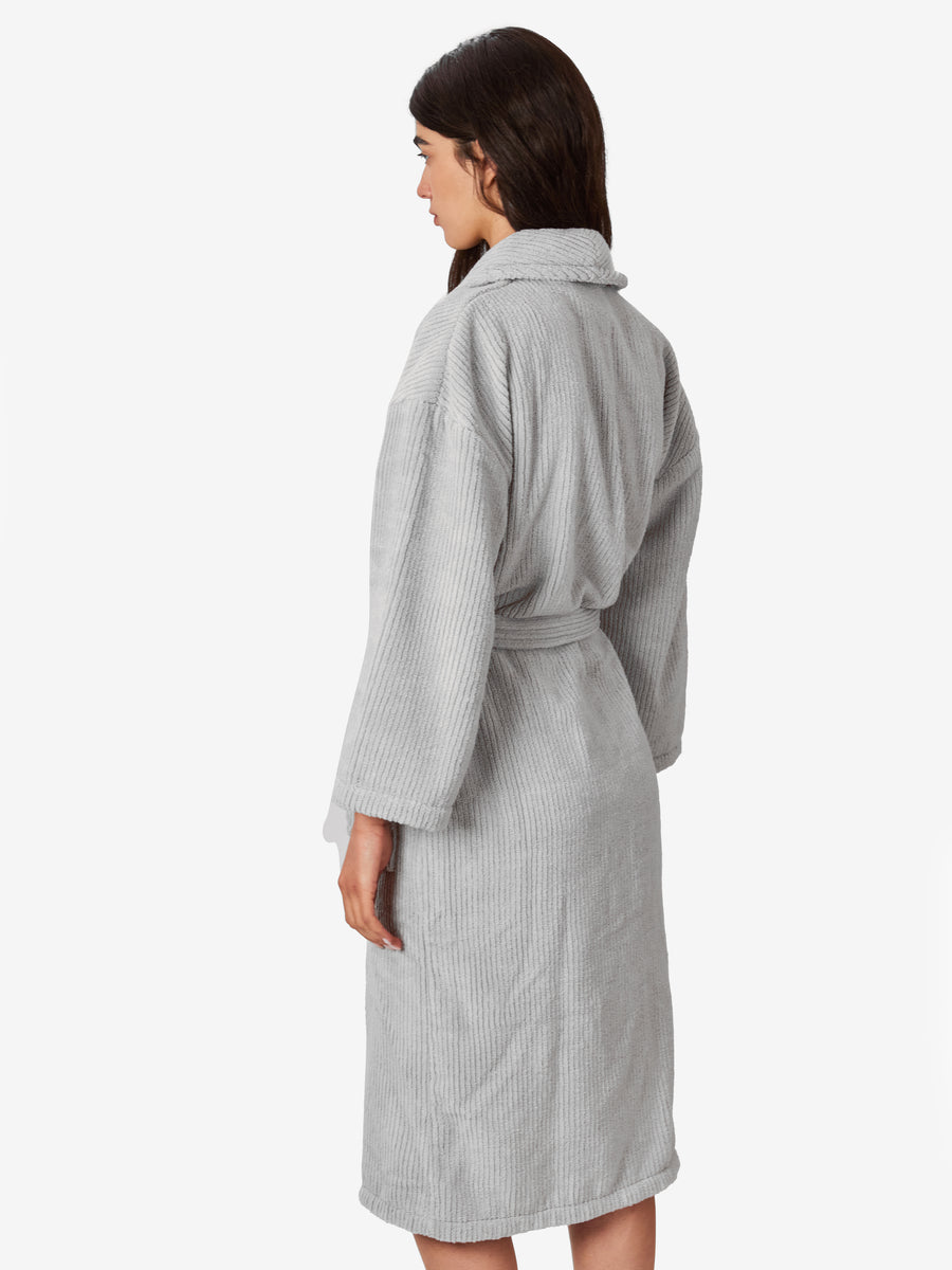 earl.gray ribbed robe